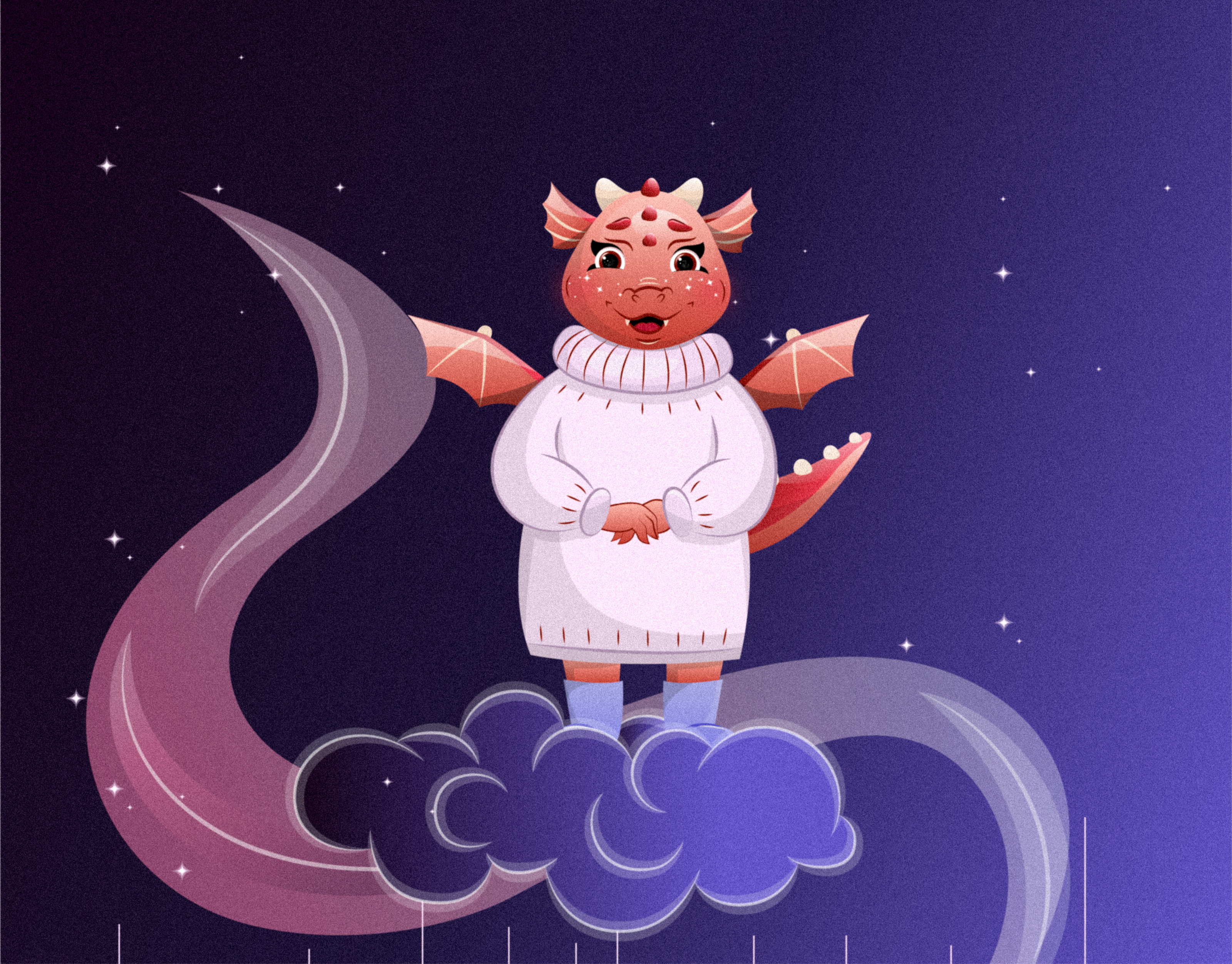 Звёздная Дракоша — Изображение №2 — Иллюстрация, Графика на Dprofile