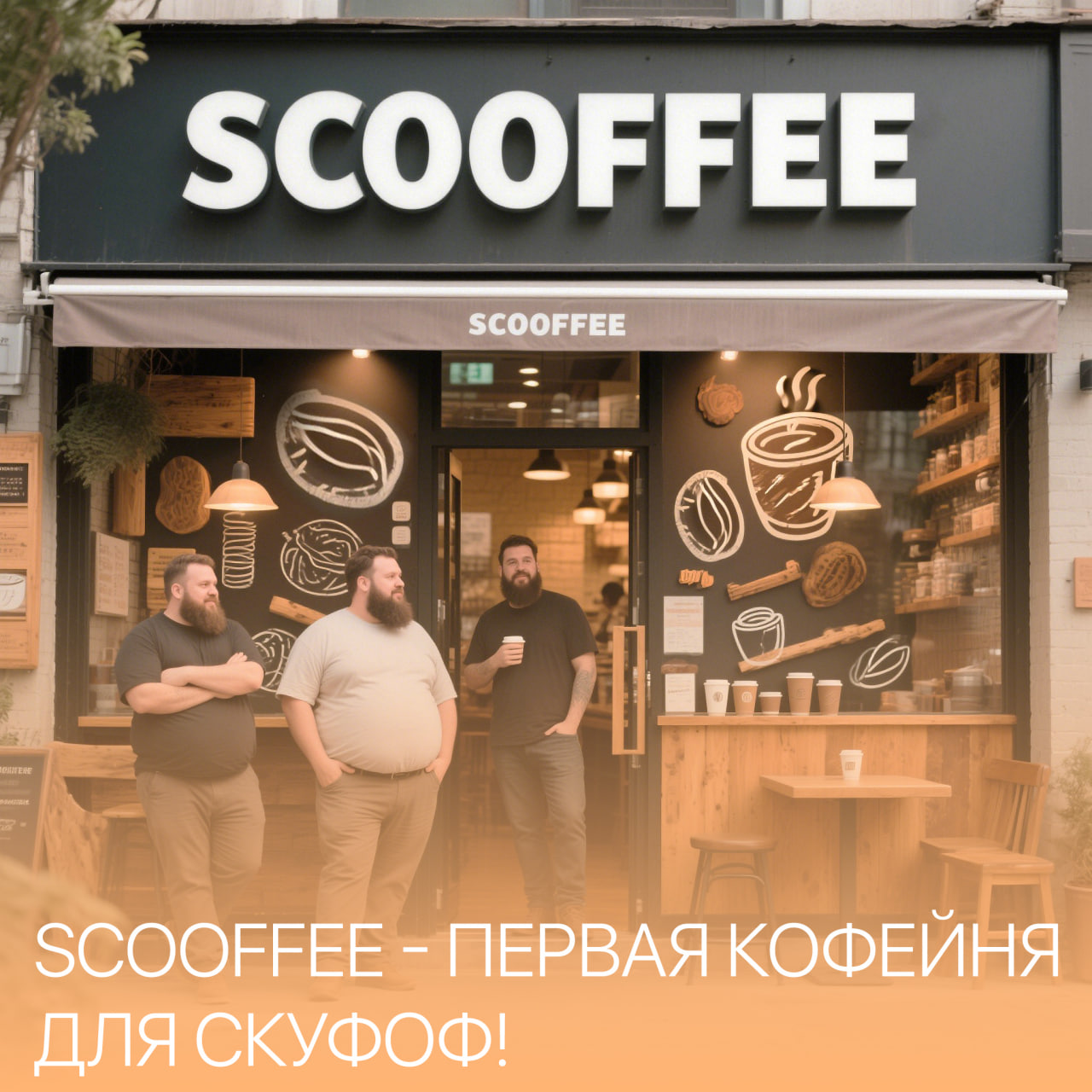 SCOOFFEE - Первая кофейня для скуфоф. — Изображение №1 — Интерфейсы, Брендинг на Dprofile