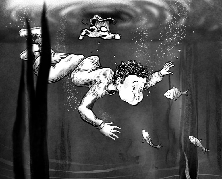Иллюстрации к детской книге о мальчике и рыбаке — Иллюстрация на Dprofile