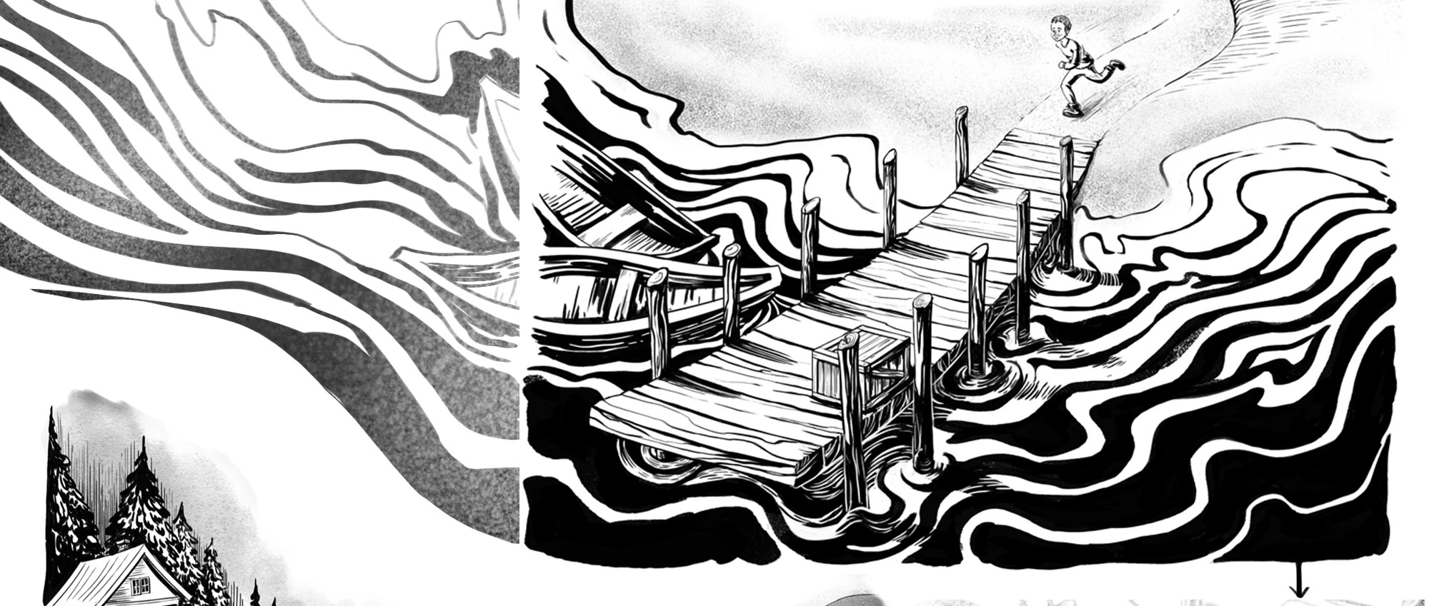 Иллюстрации к детской книге о мальчике и рыбаке — Изображение №2 — Иллюстрация на Dprofile