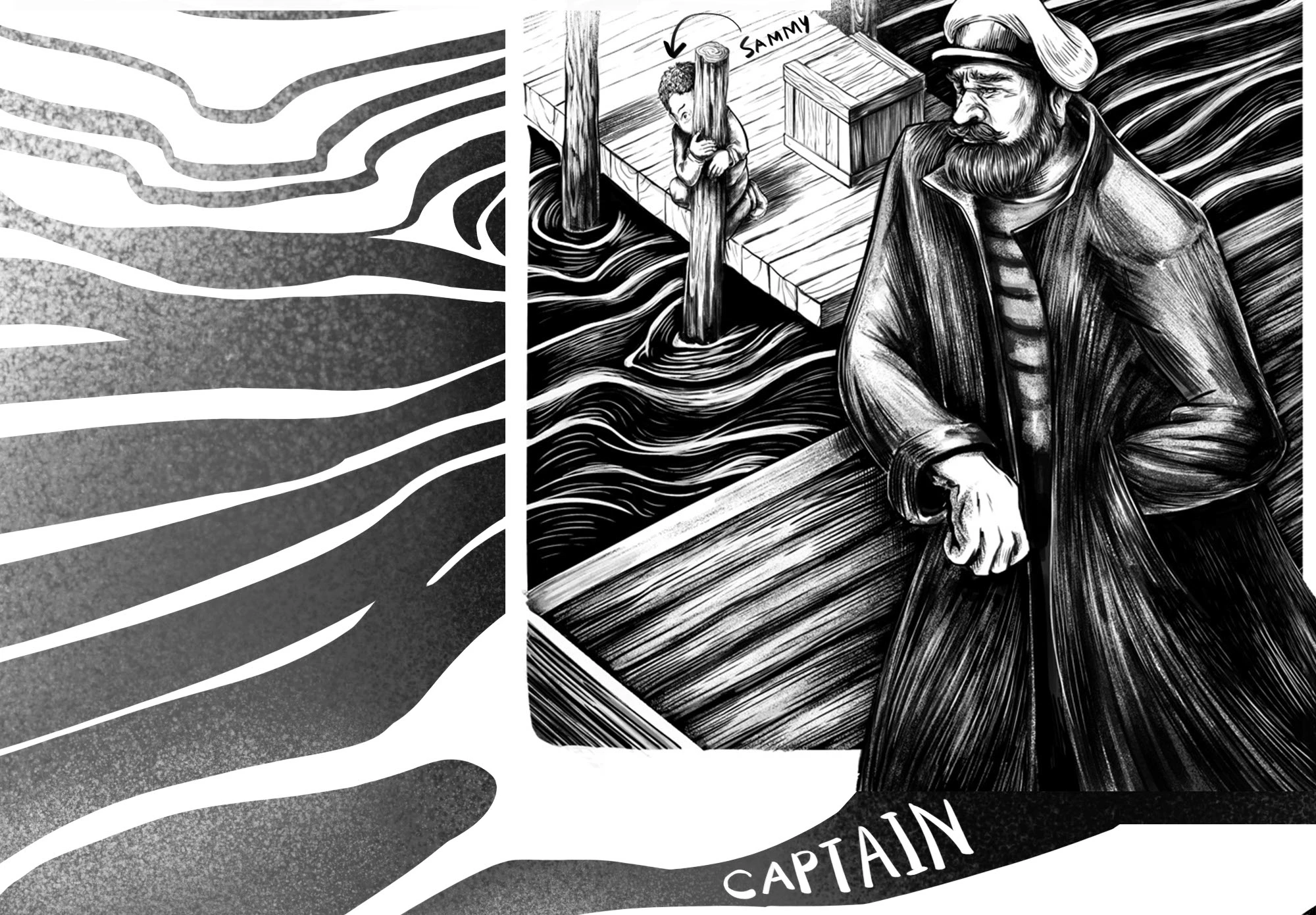 Иллюстрации к детской книге о мальчике и рыбаке — Изображение №4 — Иллюстрация на Dprofile