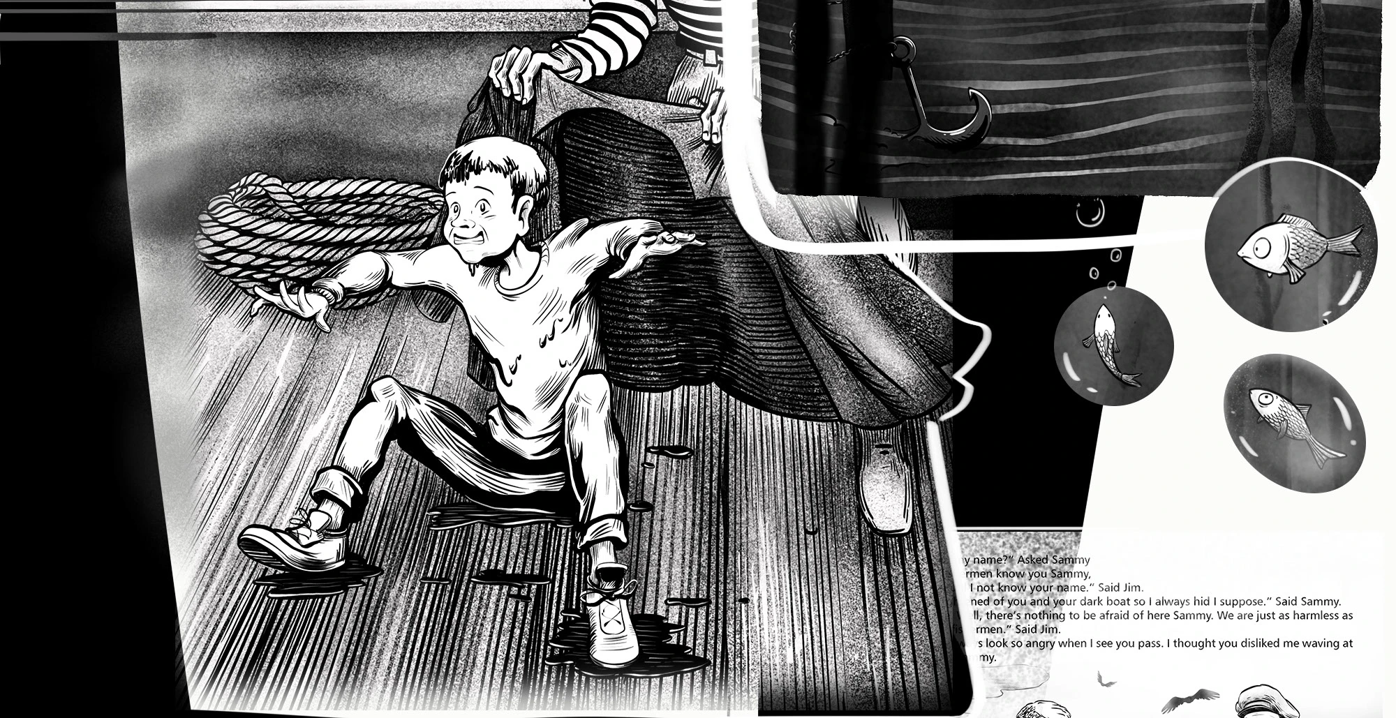 Иллюстрации к детской книге о мальчике и рыбаке — Изображение №8 — Иллюстрация на Dprofile