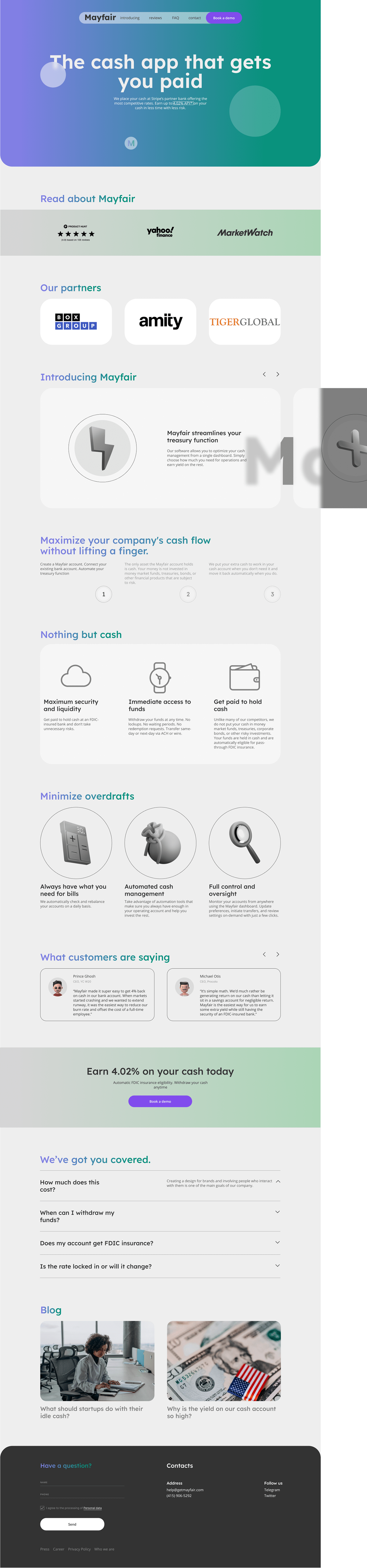 Редизайн лендинга fintech-сервиса — Изображение №6 — Интерфейсы на Dprofile