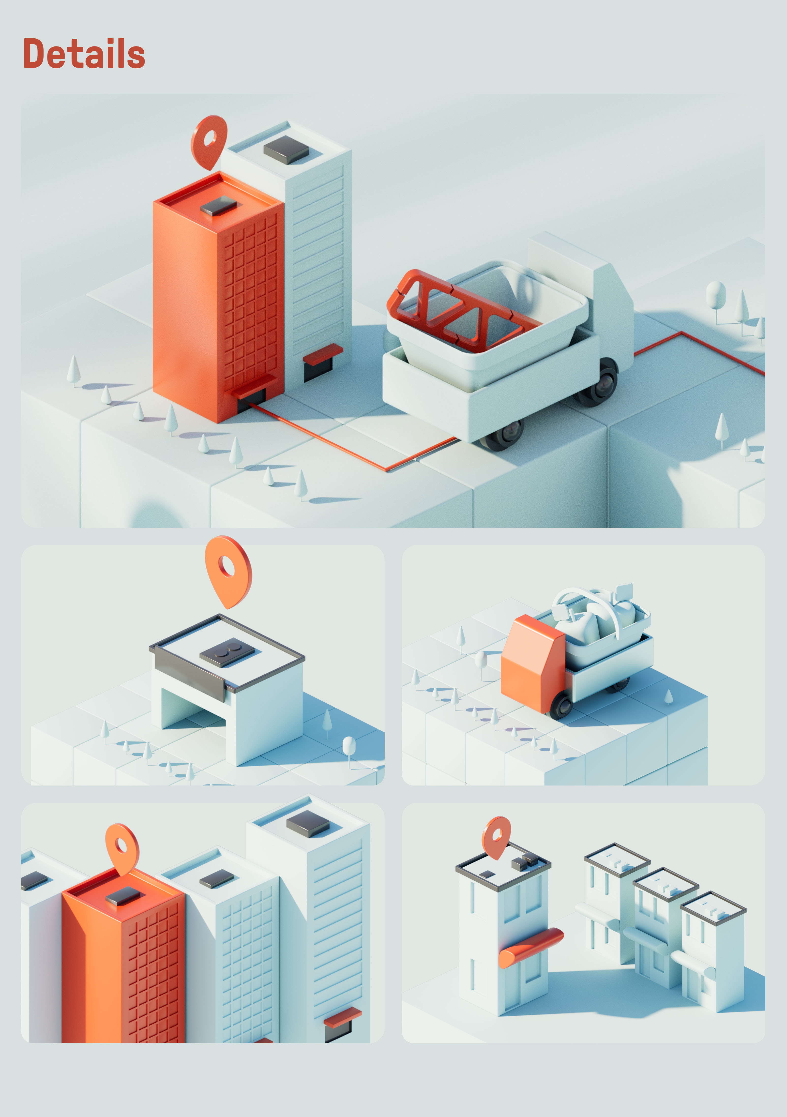 3D Practice | Delivery illustration — Изображение №4 — Иллюстрация, 3D на Dprofile