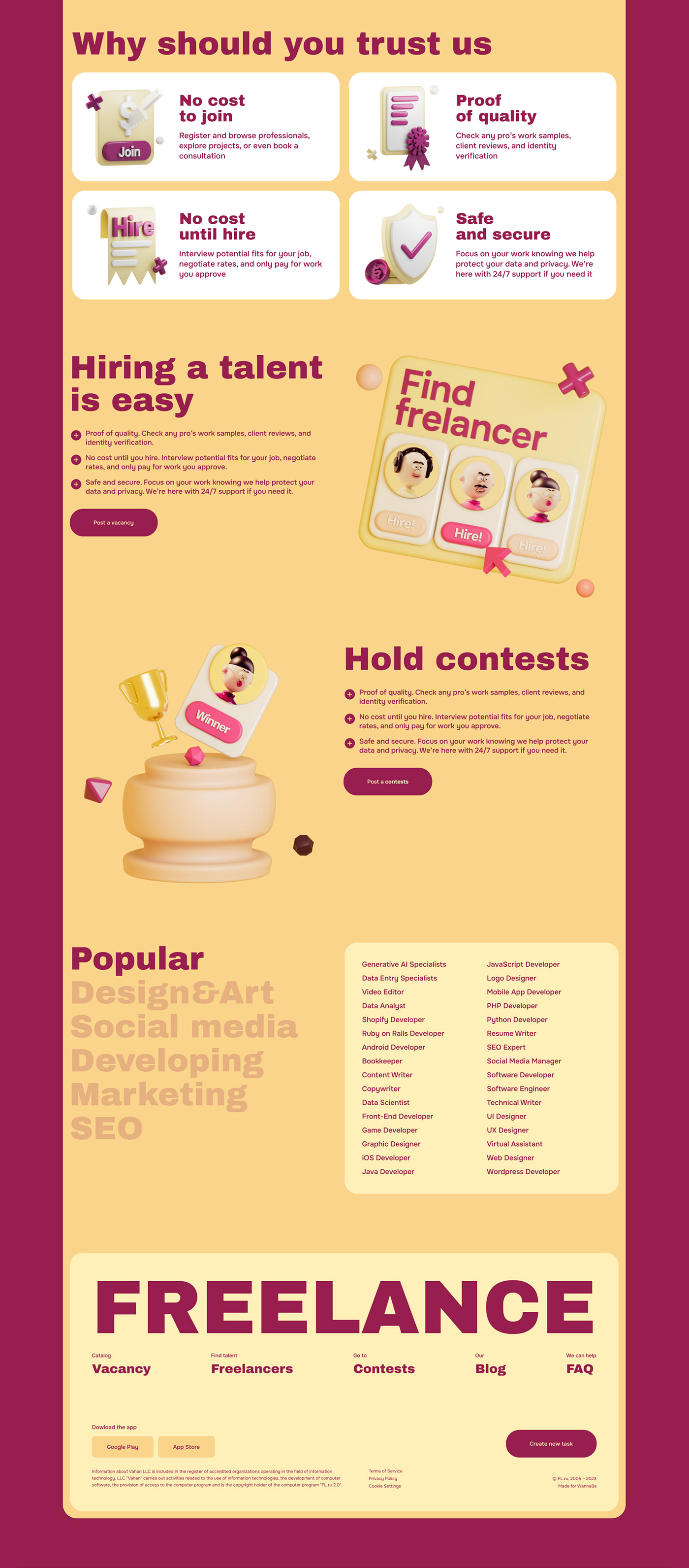 Freelance | Website redesign — Изображение №9 — Интерфейсы, Иллюстрация на Dprofile