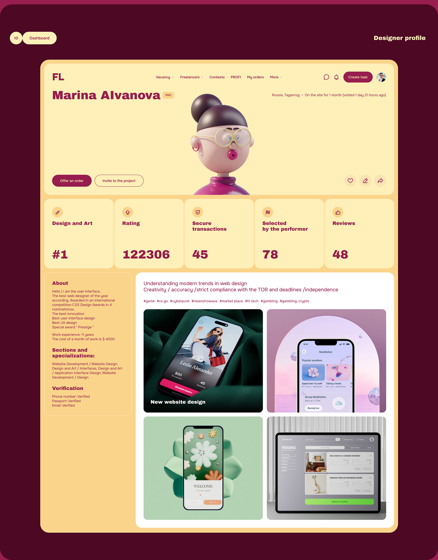 Freelance | Website redesign — Изображение №7 — Интерфейсы, Иллюстрация на Dprofile