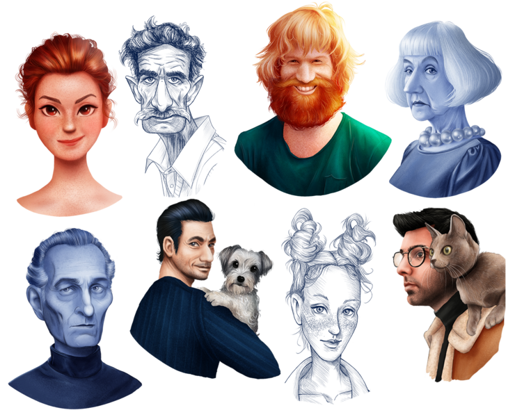40 портретов : иллюстрация, скетчи — Иллюстрация, Графика на Dprofile