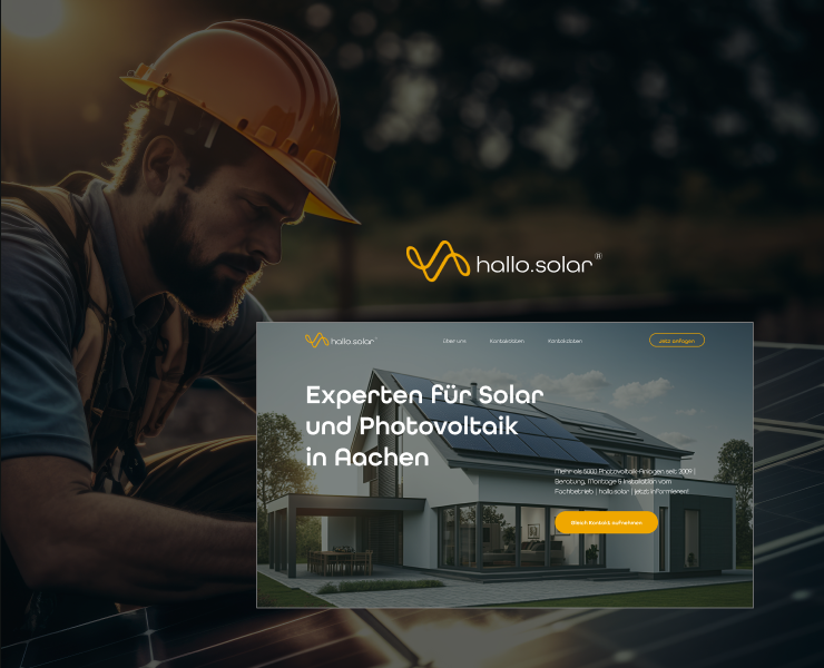 Дизайн сайта hallo.solar — Интерфейсы на Dprofile