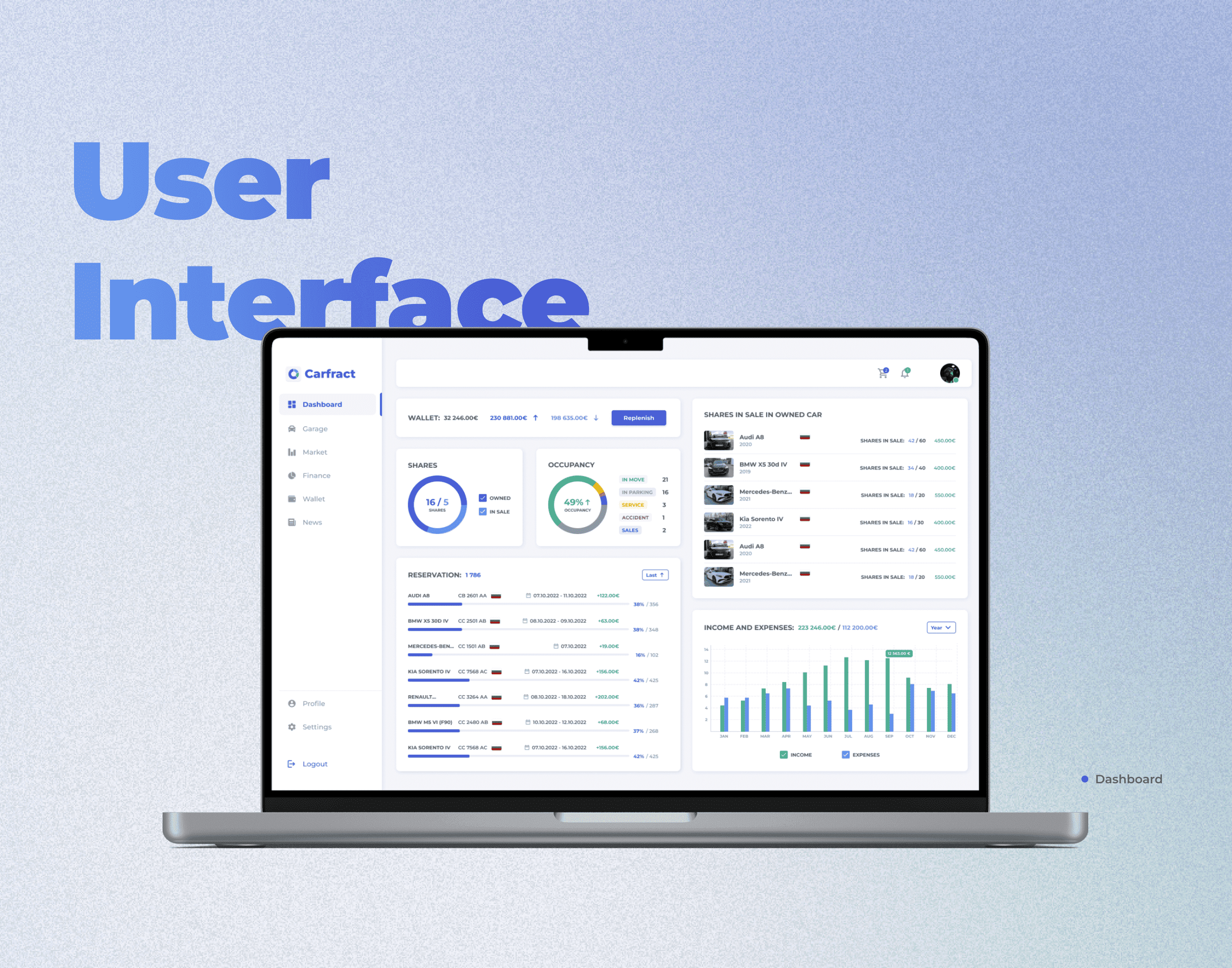 Carfract | CRM система для инвестирования в автопарк — Изображение №7 — Интерфейсы на Dprofile