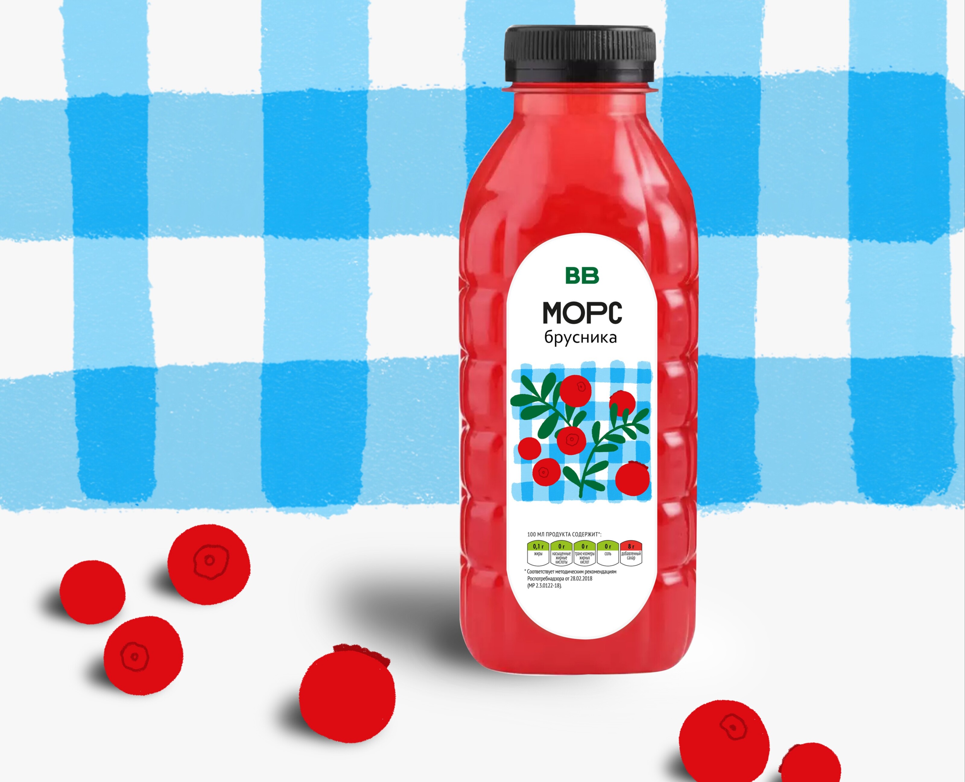 Этикетка для ВкусВилл и Фестиваль Морс — Брендинг, Иллюстрация на Dprofile