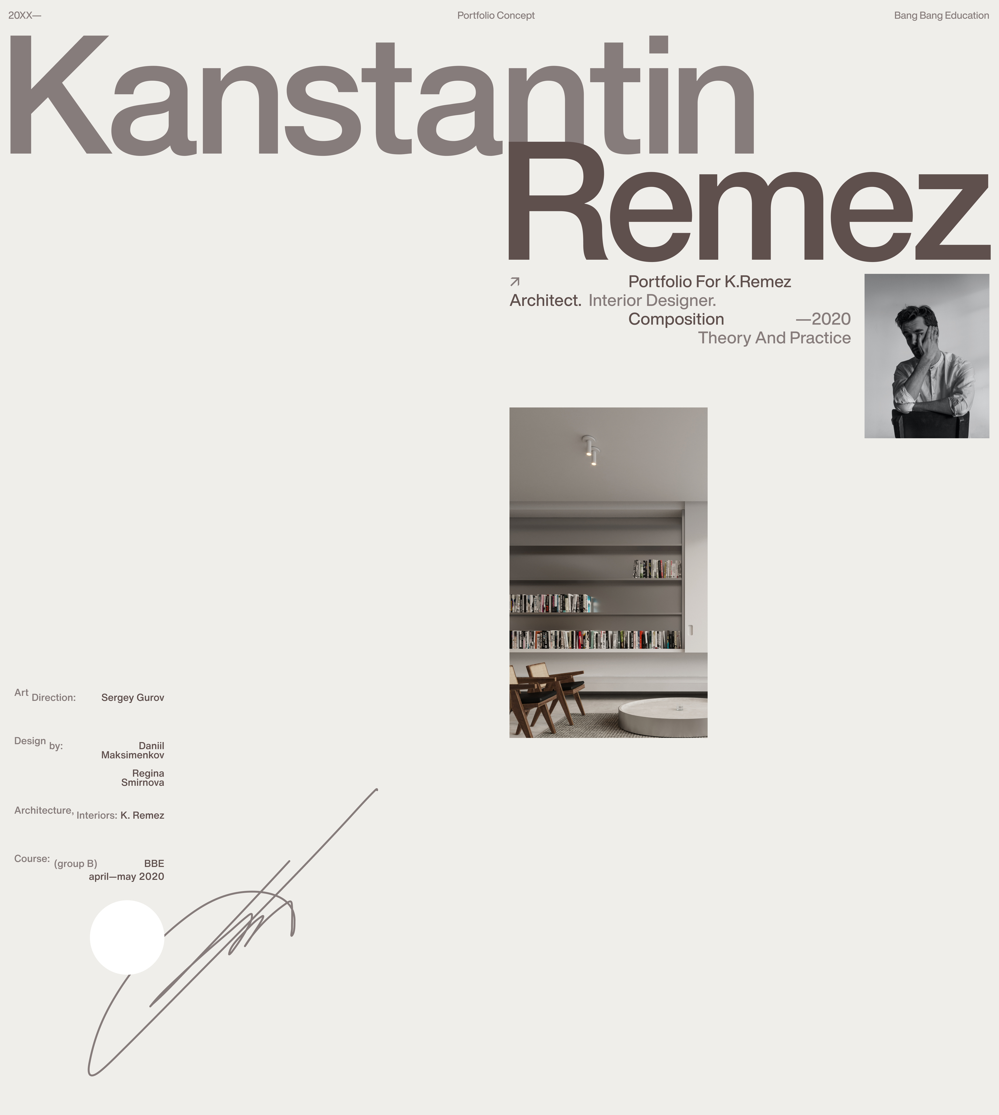 Kanstantin Remez – Portfolio concept — Изображение №1 — Интерфейсы, Анимация на Dprofile