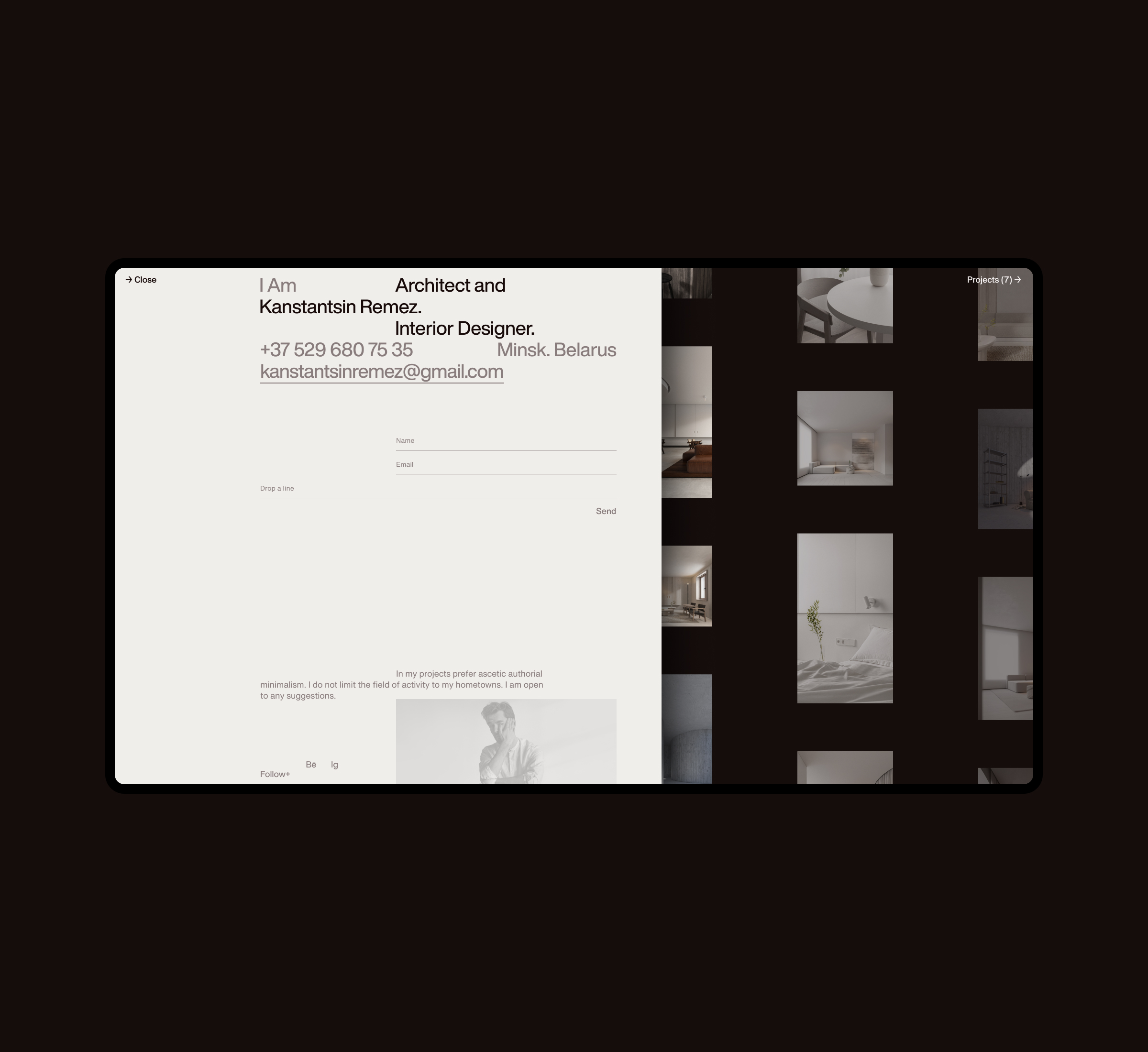 Kanstantin Remez – Portfolio concept — Изображение №9 — Интерфейсы, Анимация на Dprofile