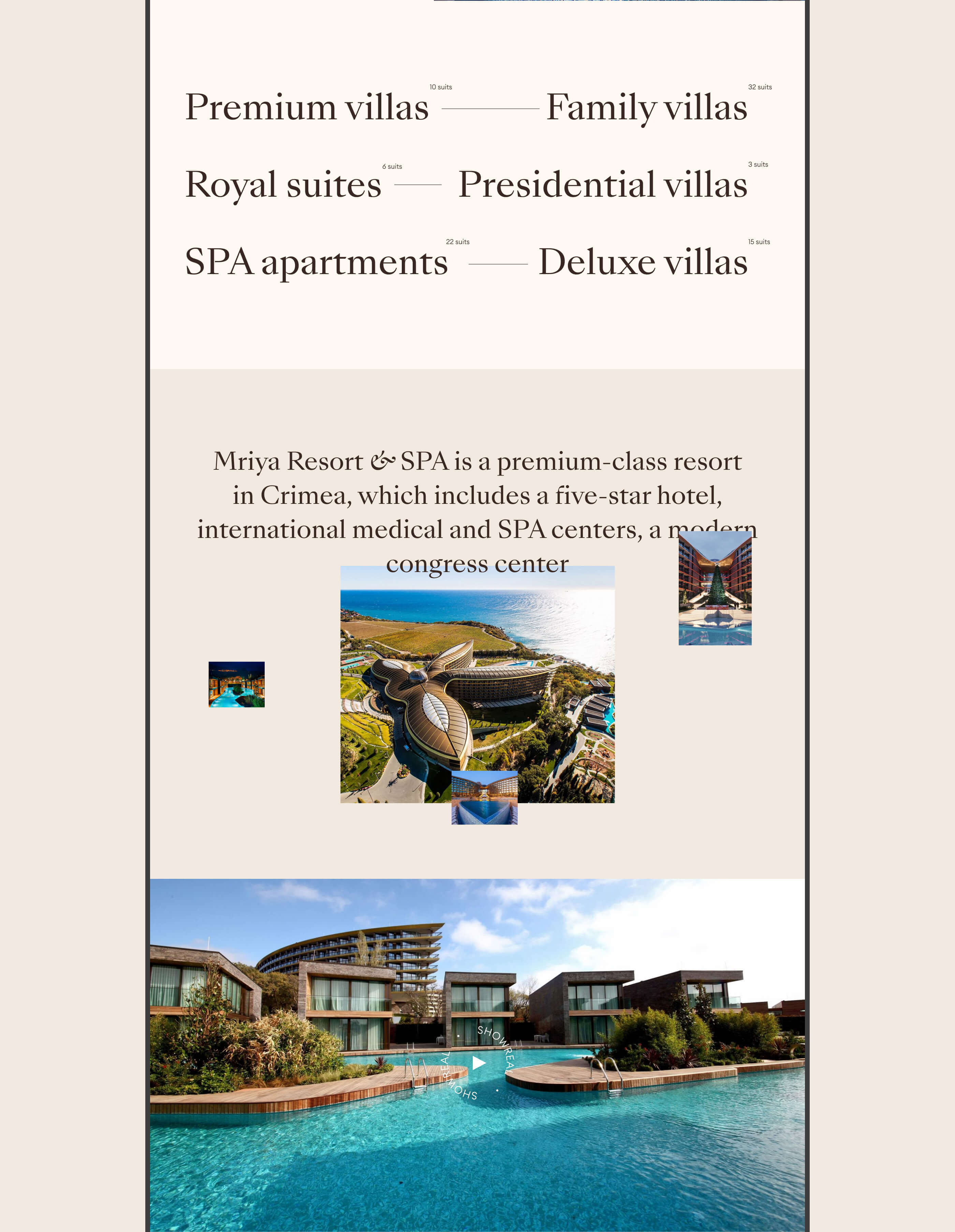 Hotel Mriya Resort&SPA redesign | UI UX — Изображение №4 — Интерфейсы на Dprofile