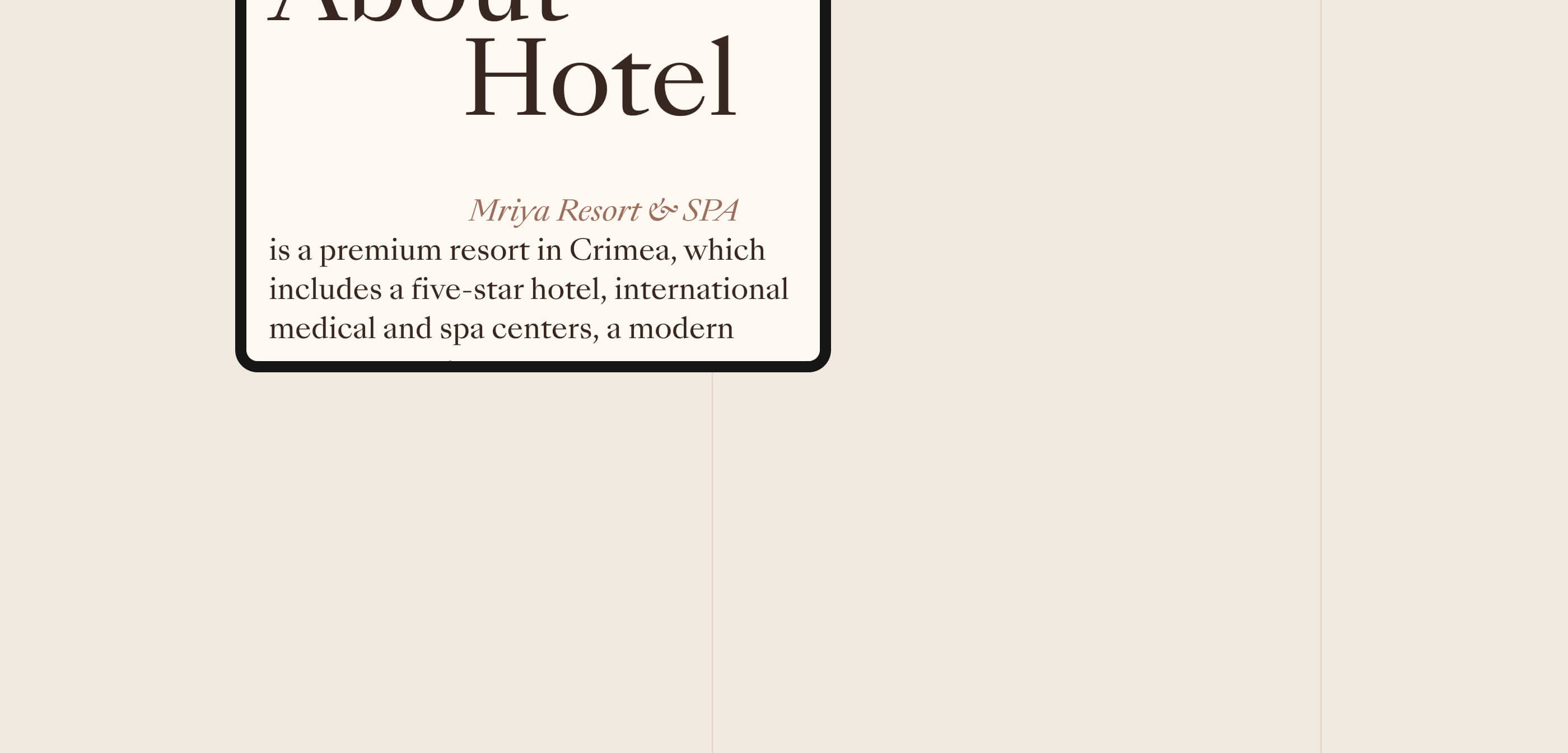 Hotel Mriya Resort&SPA redesign | UI UX — Изображение №32 — Интерфейсы на Dprofile