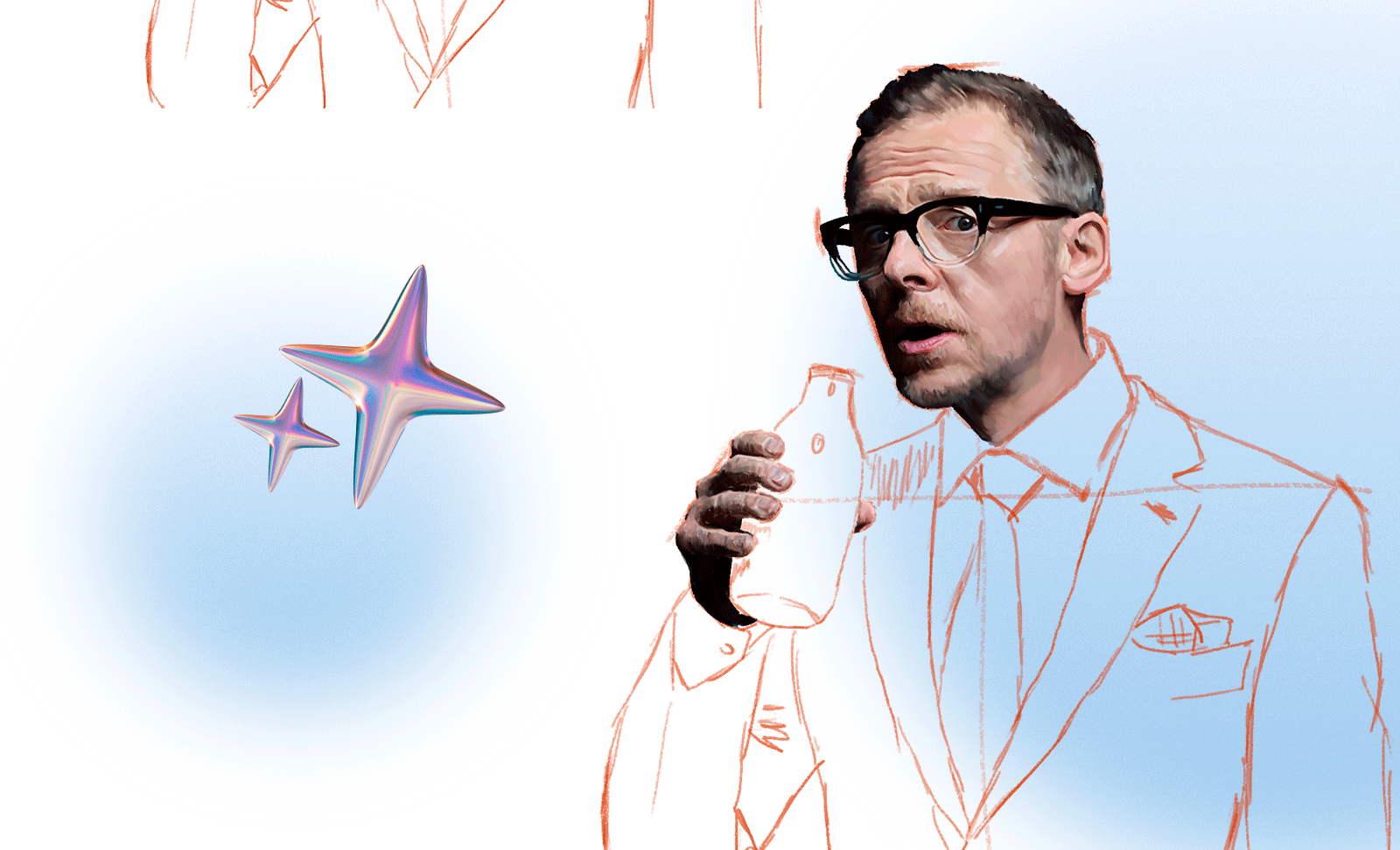 Digital portrait of Simon Pegg — Изображение №13 — Иллюстрация на Dprofile