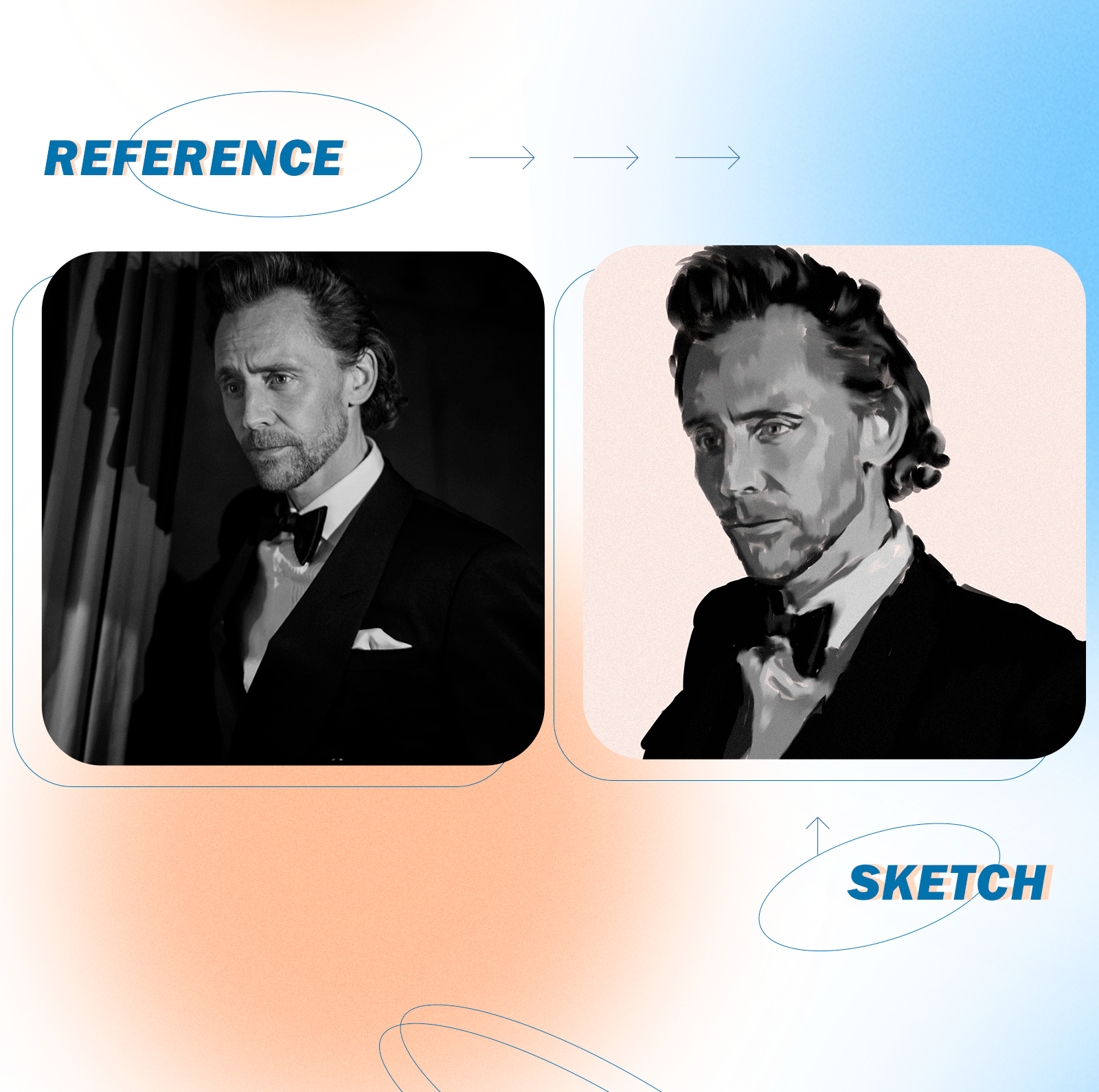 Tom Hiddleston - sketches and portraits — Изображение №22 — Иллюстрация на Dprofile