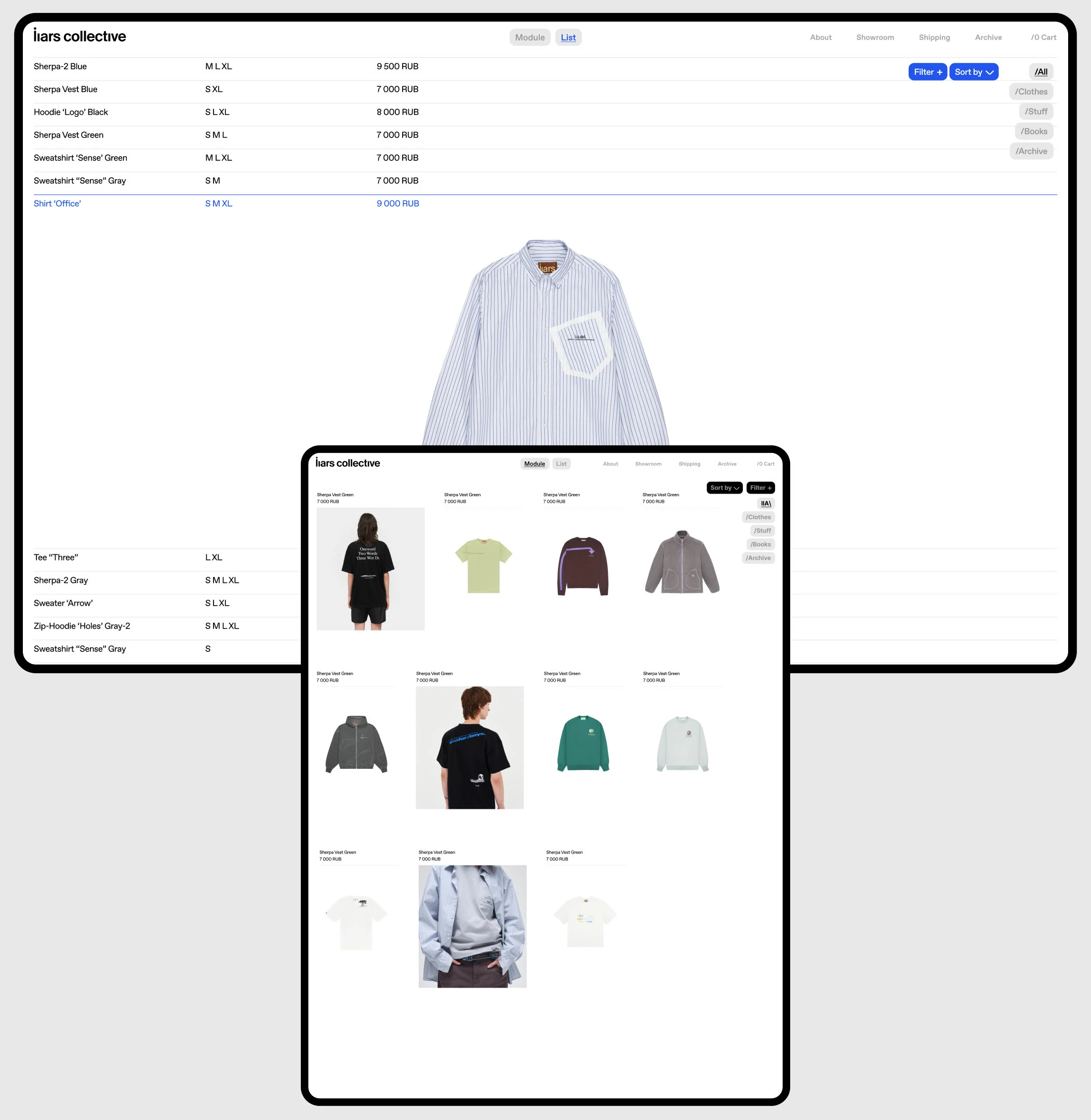 Liars Collective | E‑commerce concept — Изображение №6 — Интерфейсы на Dprofile