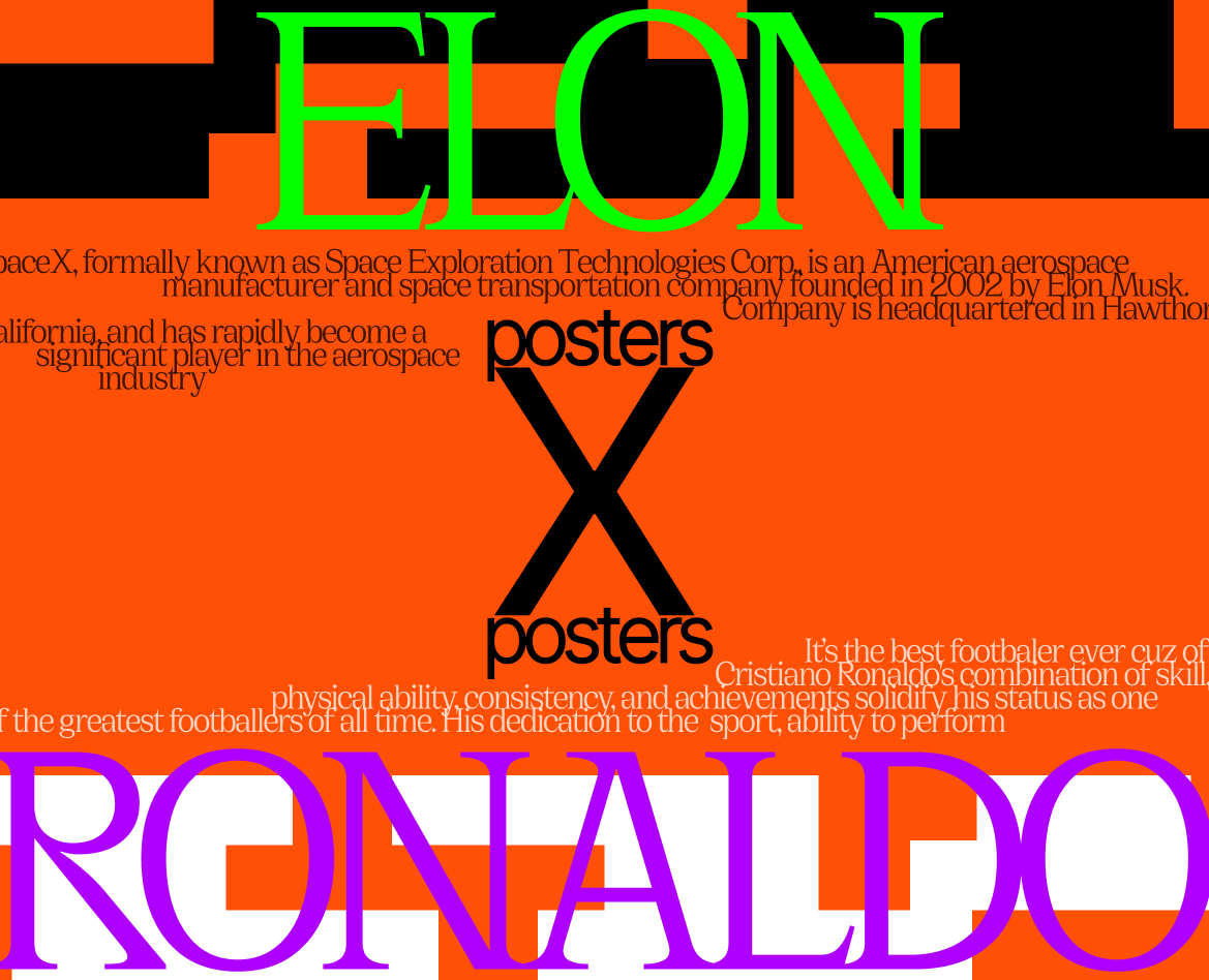 SPACEX x RONALDO | POSTERS — Интерфейсы, Графика на Dprofile