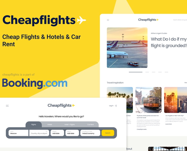 Cheapflights.com - редизайн сайта по покупке авиабилетов — Интерфейсы на Dprofile