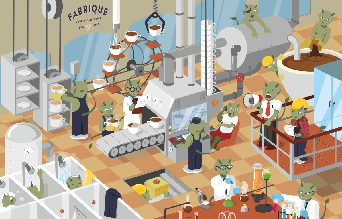 Illustration for Fabrique Coffee Shop — Изображение №2 — Иллюстрация, Графика на Dprofile