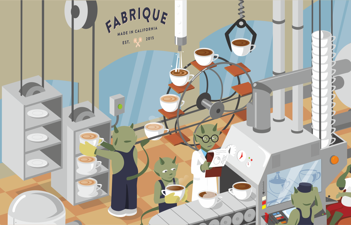 Illustration for Fabrique Coffee Shop — Изображение №4 — Иллюстрация, Графика на Dprofile