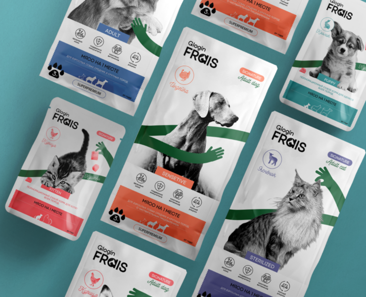 Glogin FRAIS | Pet Food Packaging Design — Брендинг на Dprofile