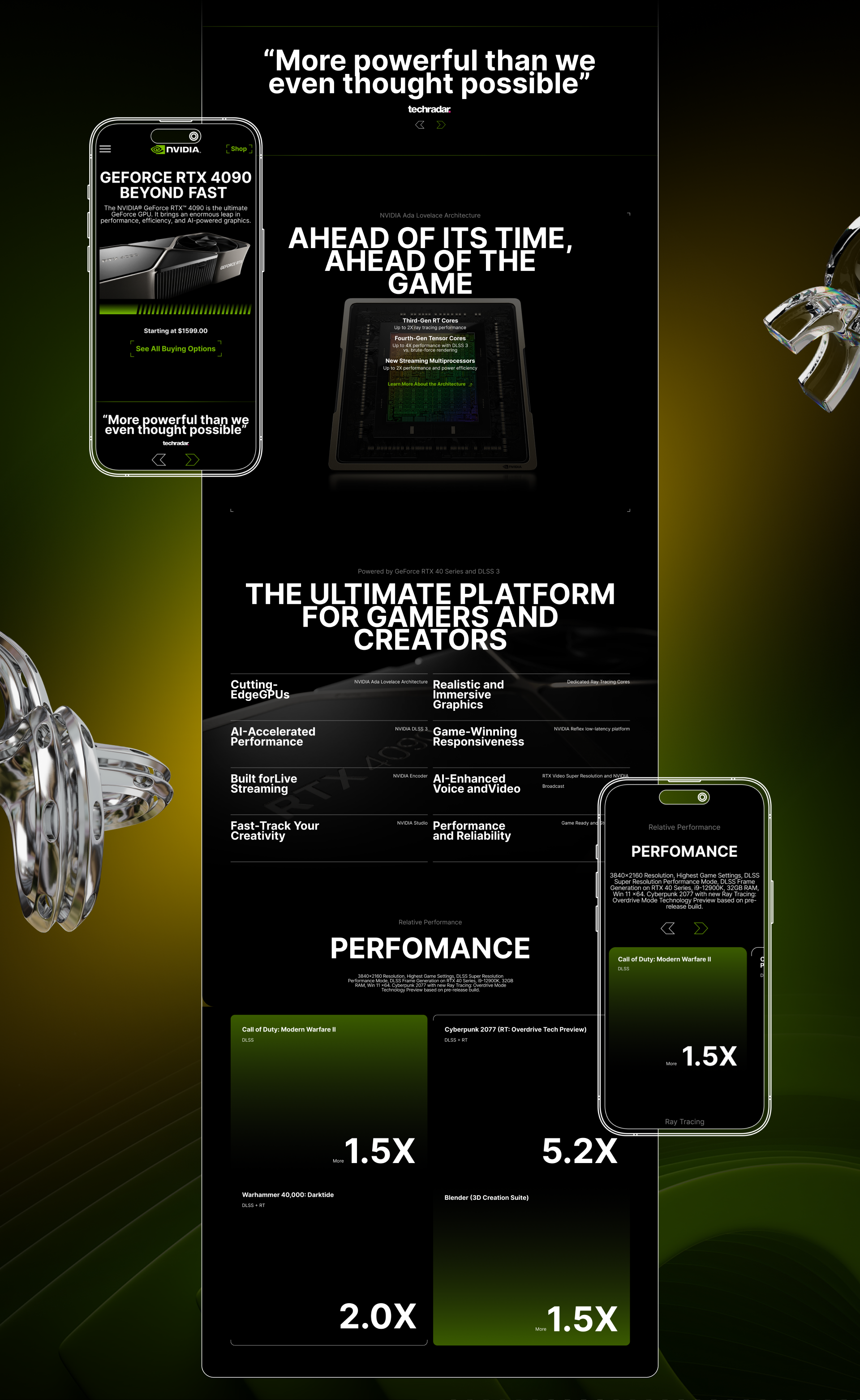 GeForce RTX 4090 | Redesign concept — Изображение №3 — Интерфейсы на Dprofile