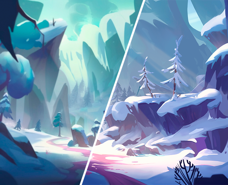 Фон для игры (Midjourney в пайплайне) — Иллюстрация, Графика на Dprofile
