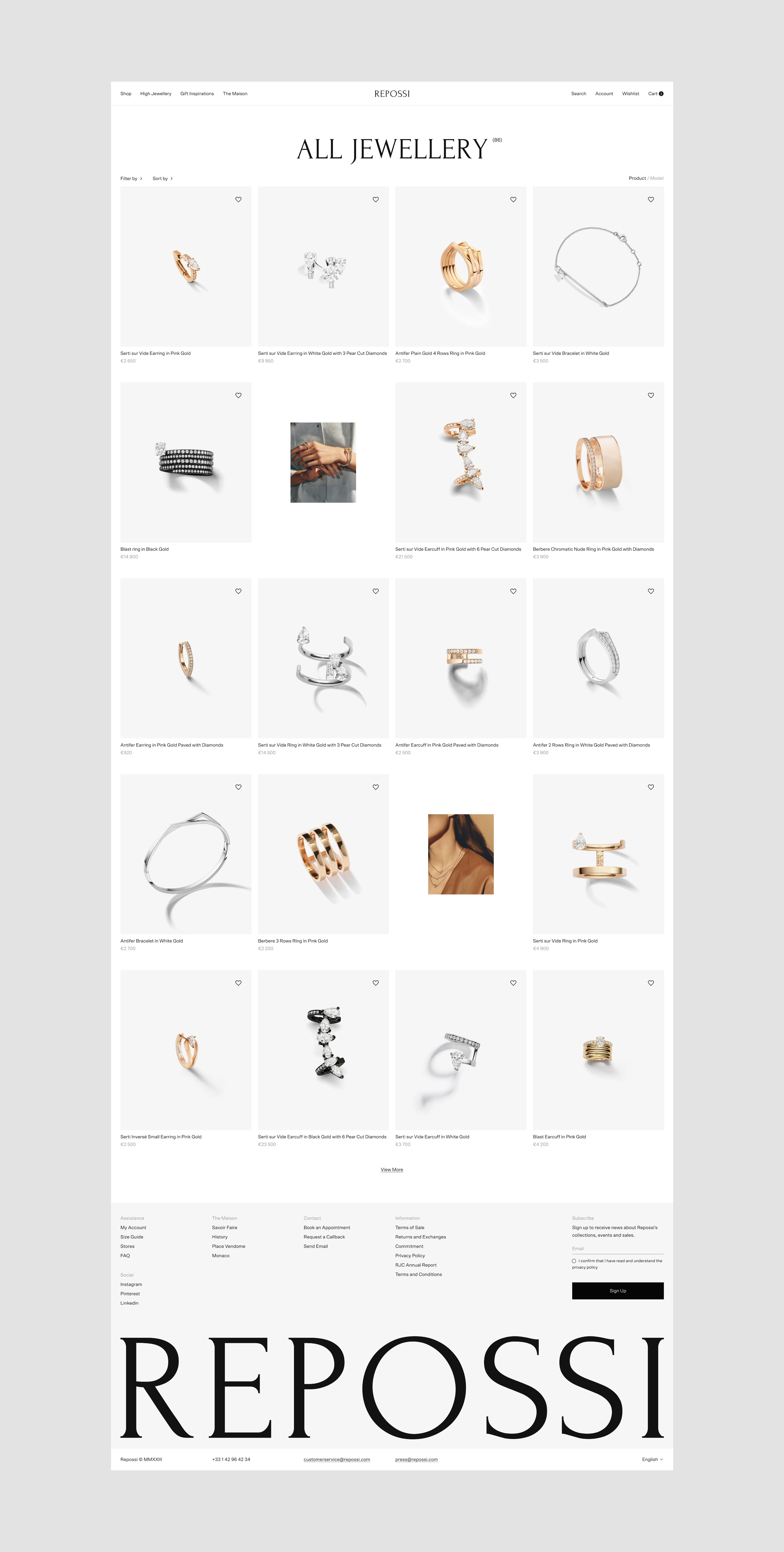 Repossi - Avant-garde Jewellery (e-commerce) — Изображение №6 — Интерфейсы на Dprofile