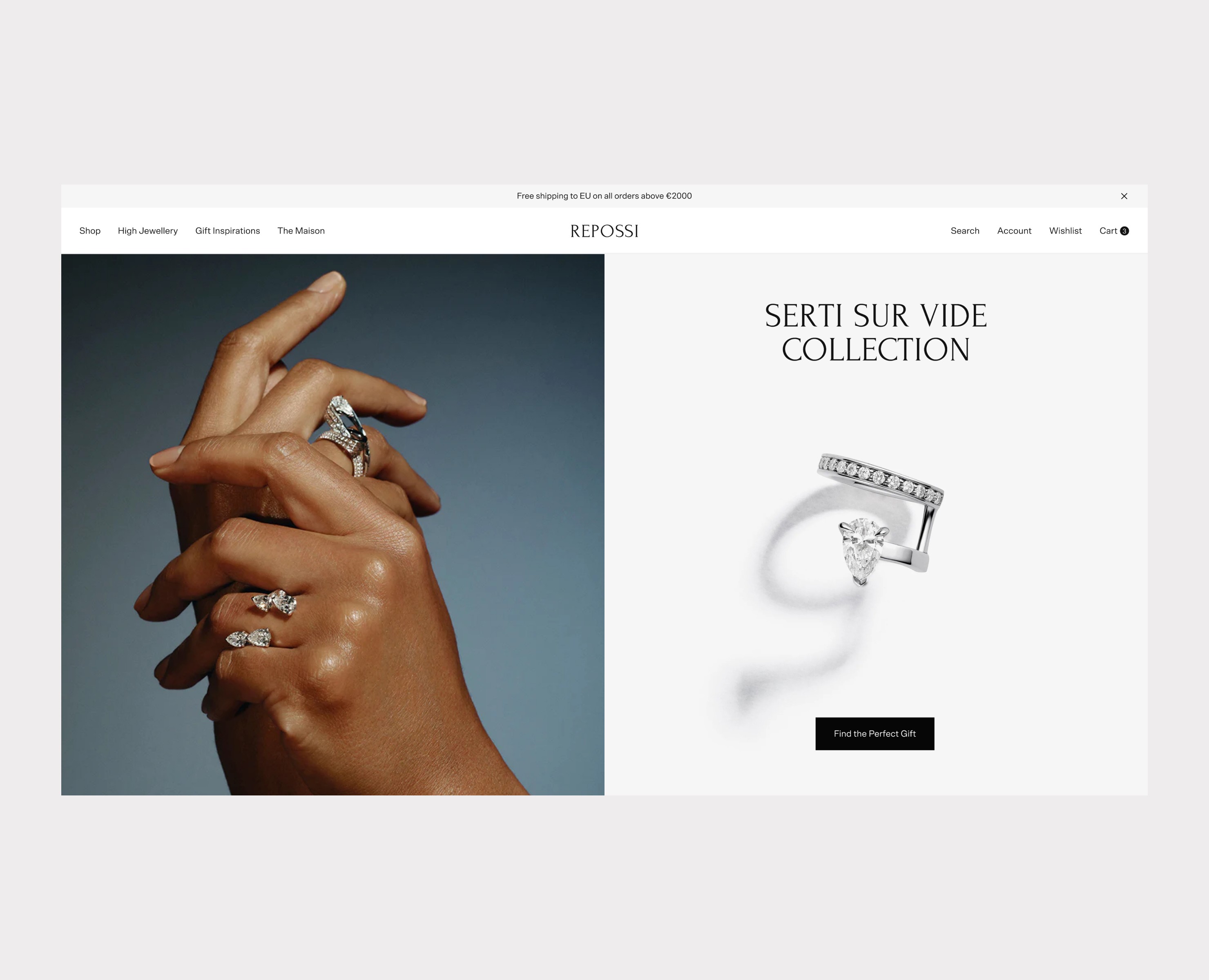 Repossi - Avant-garde Jewellery (e-commerce) — Интерфейсы на Dprofile