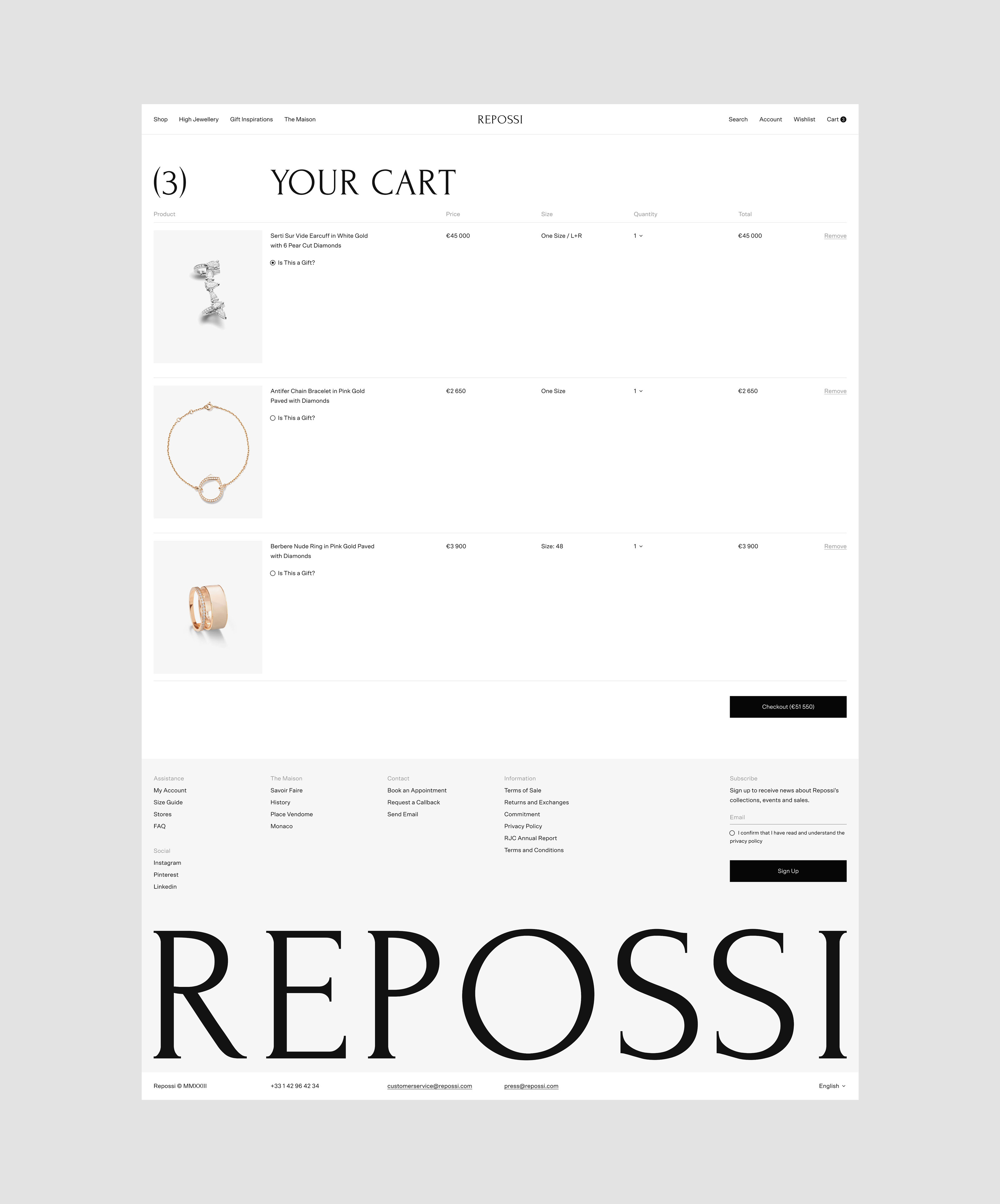 Repossi - Avant-garde Jewellery (e-commerce) — Изображение №11 — Интерфейсы на Dprofile
