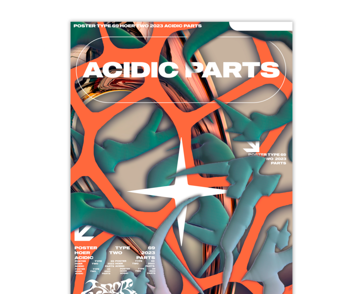Acid parts poster types 2023 — Брендинг, Графика на Dprofile