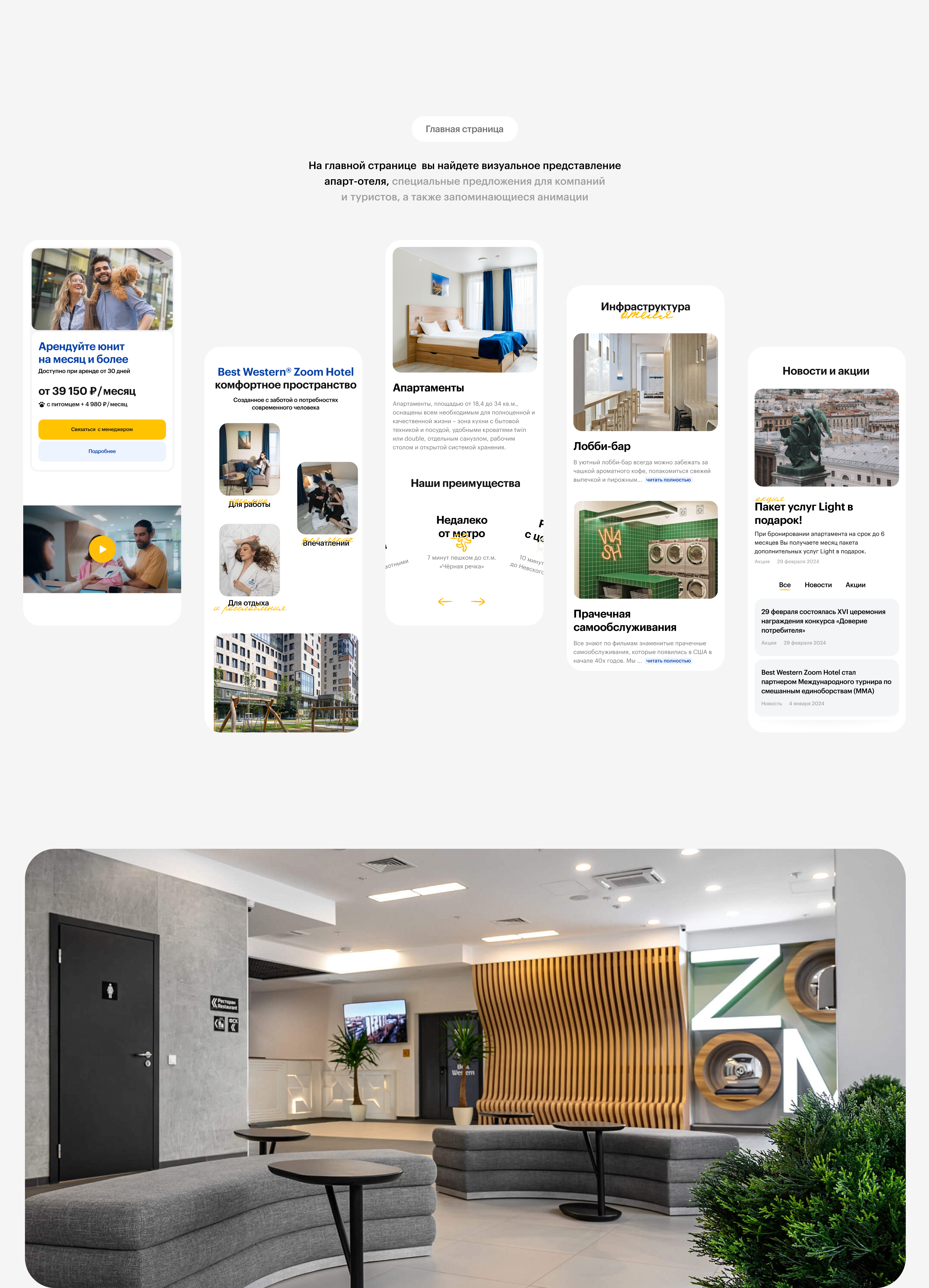 Best Western Zoom Hotel | Corp — Изображение №4 — Интерфейсы на Dprofile