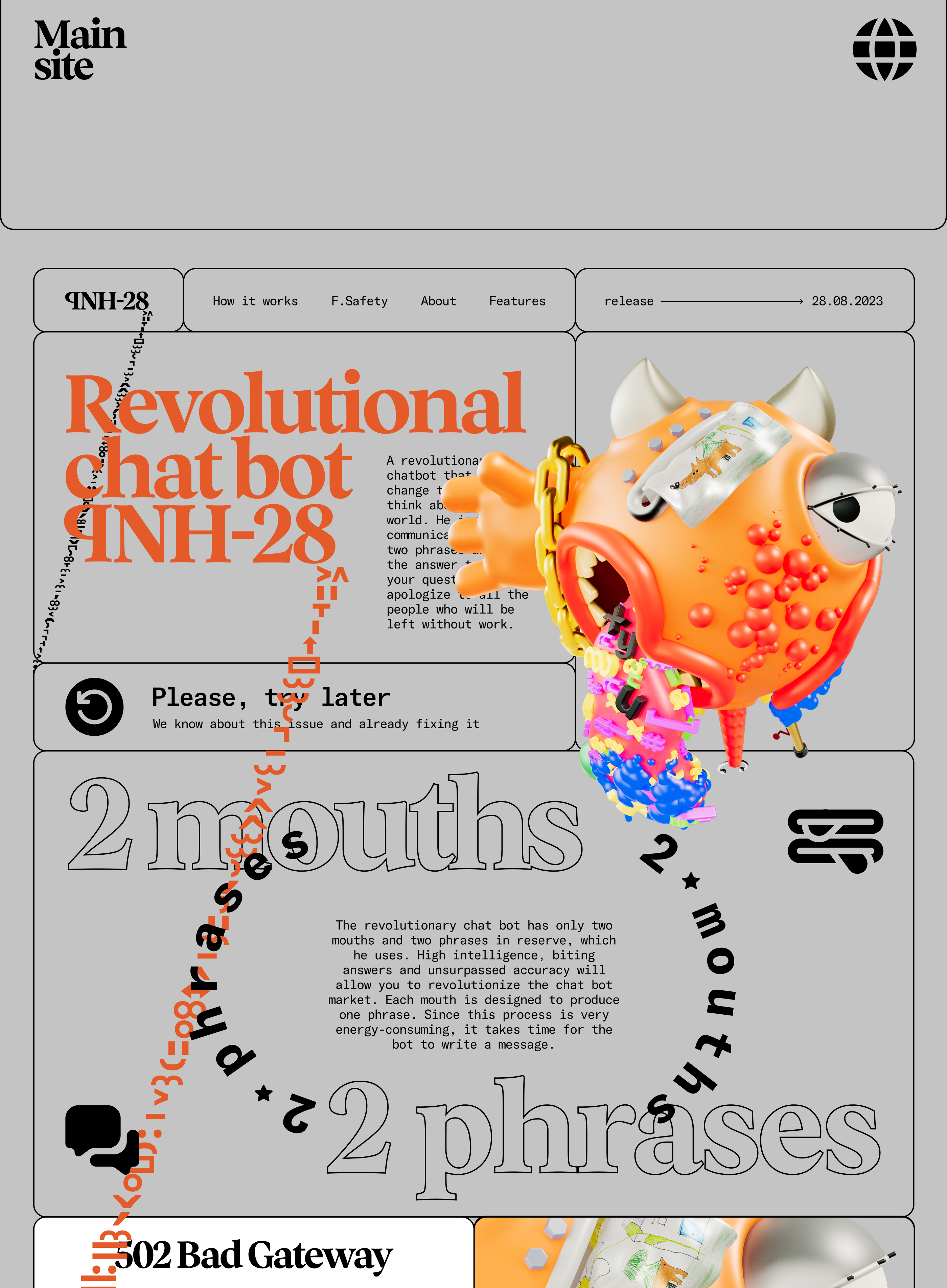 ꟼNH-28. Revolutional chat-bot — Изображение №7 — 3D, Интерфейсы на Dprofile