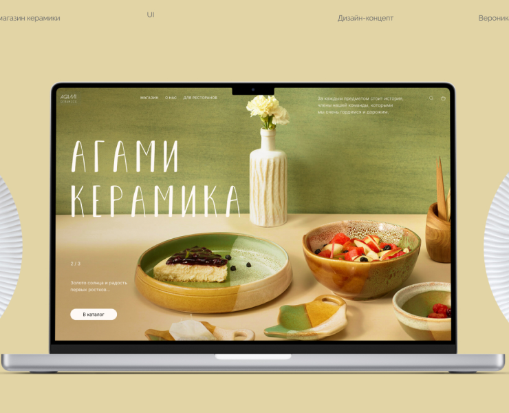 Дизайн-концепт интернет-магазина керамики ручной работы на Dprofile
