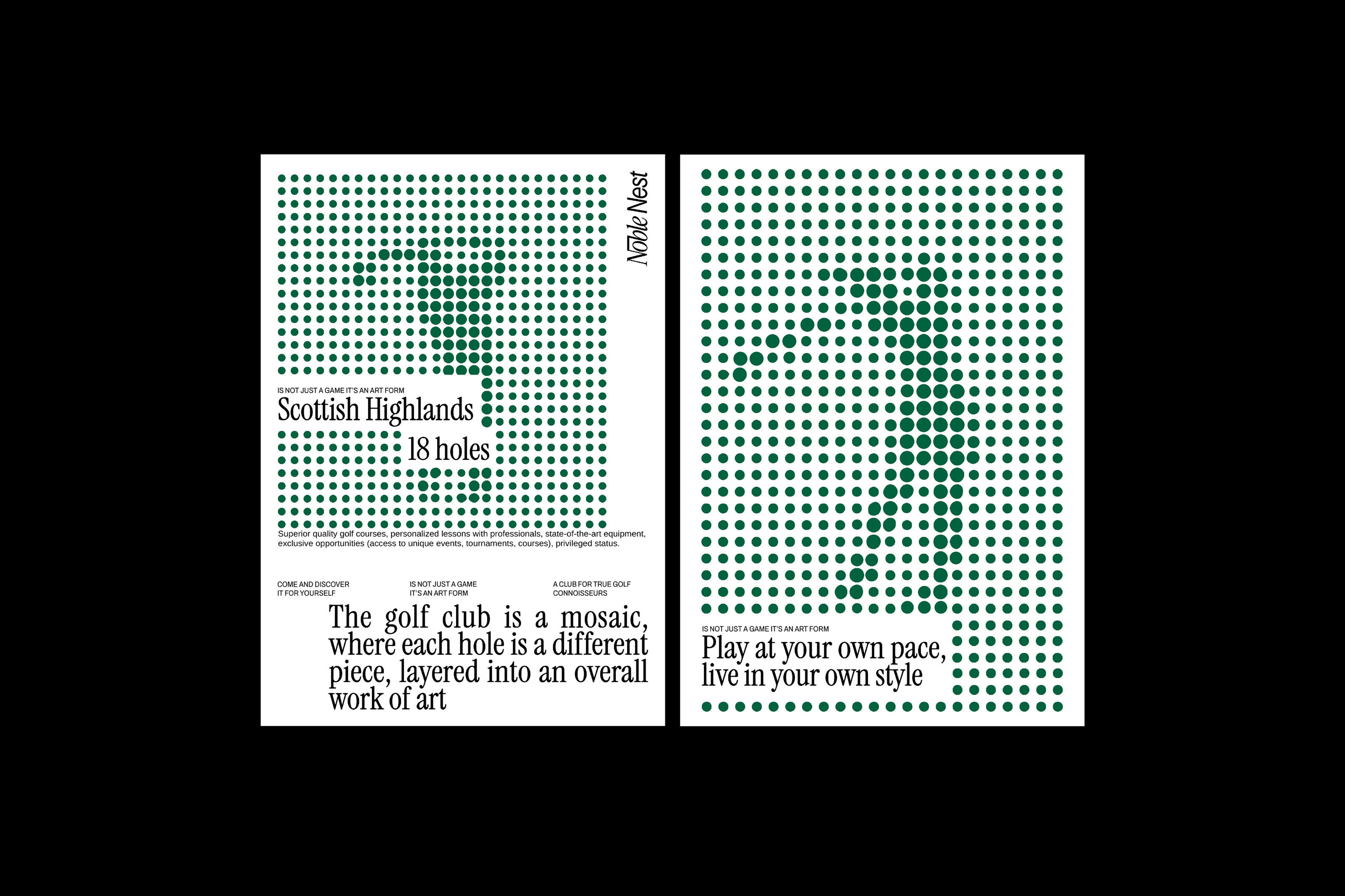 NOBLE NEST - айдентика для гольф клуба — Изображение №15 — Брендинг, Графика на Dprofile