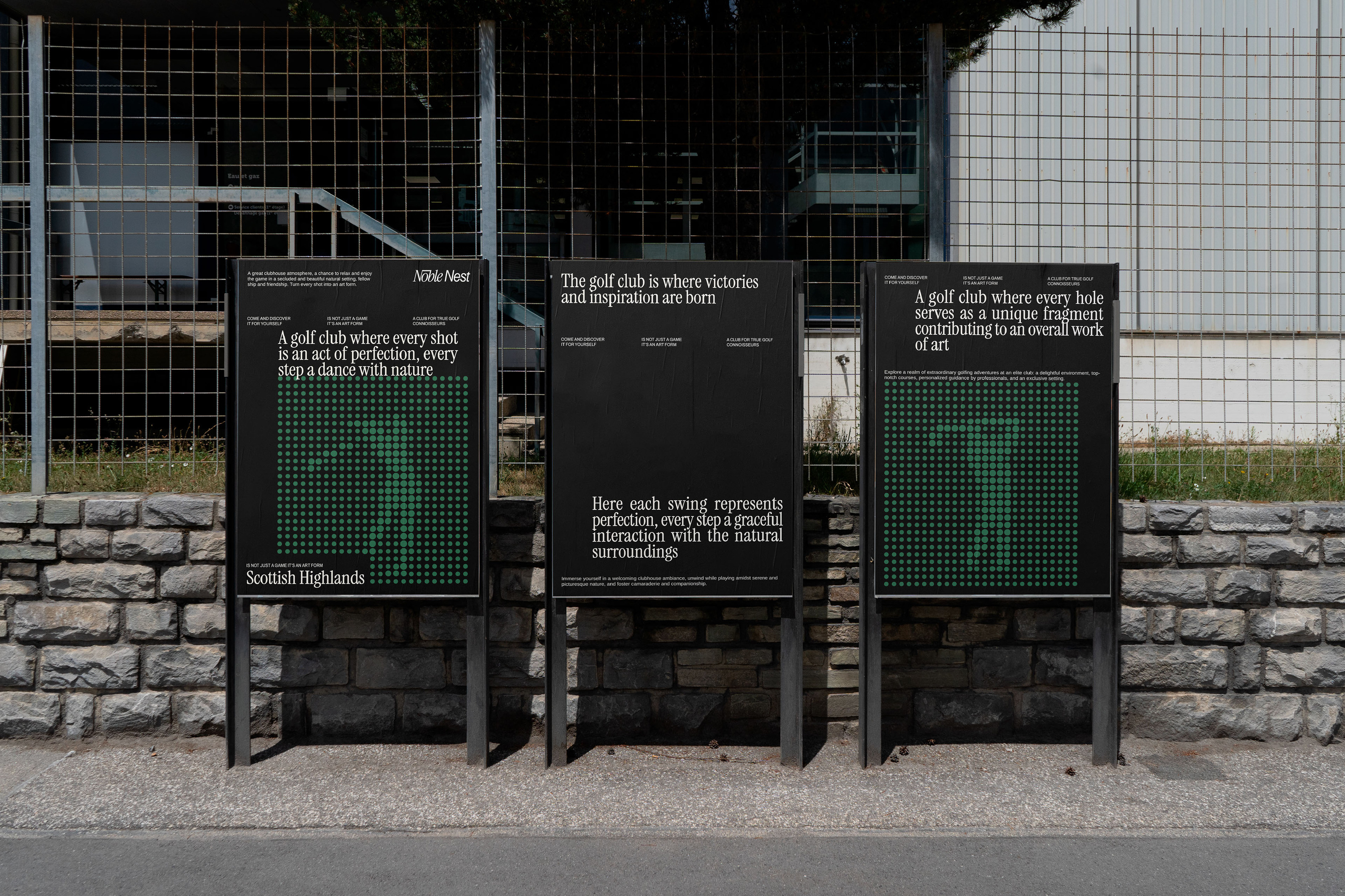 NOBLE NEST - айдентика для гольф клуба — Изображение №9 — Брендинг, Графика на Dprofile