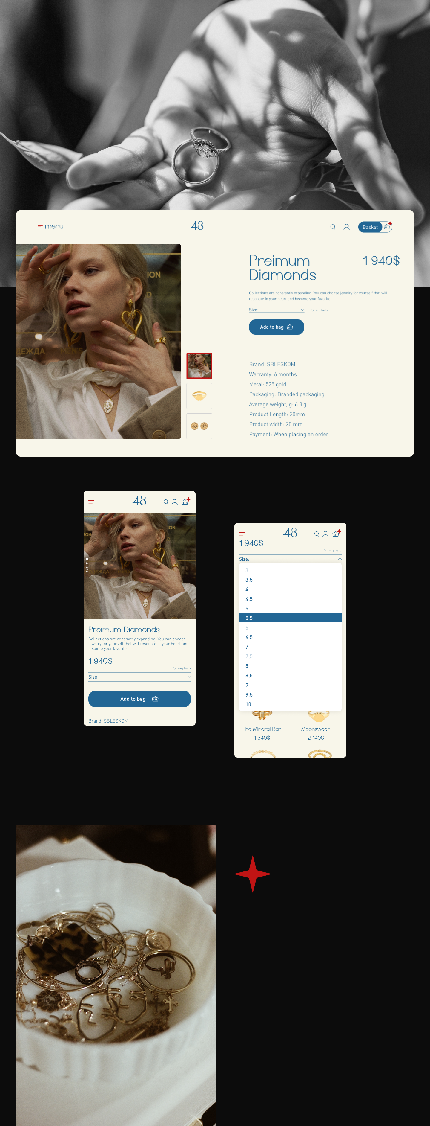 48 Jewerly e-commerce — Изображение №4 — Интерфейсы на Dprofile