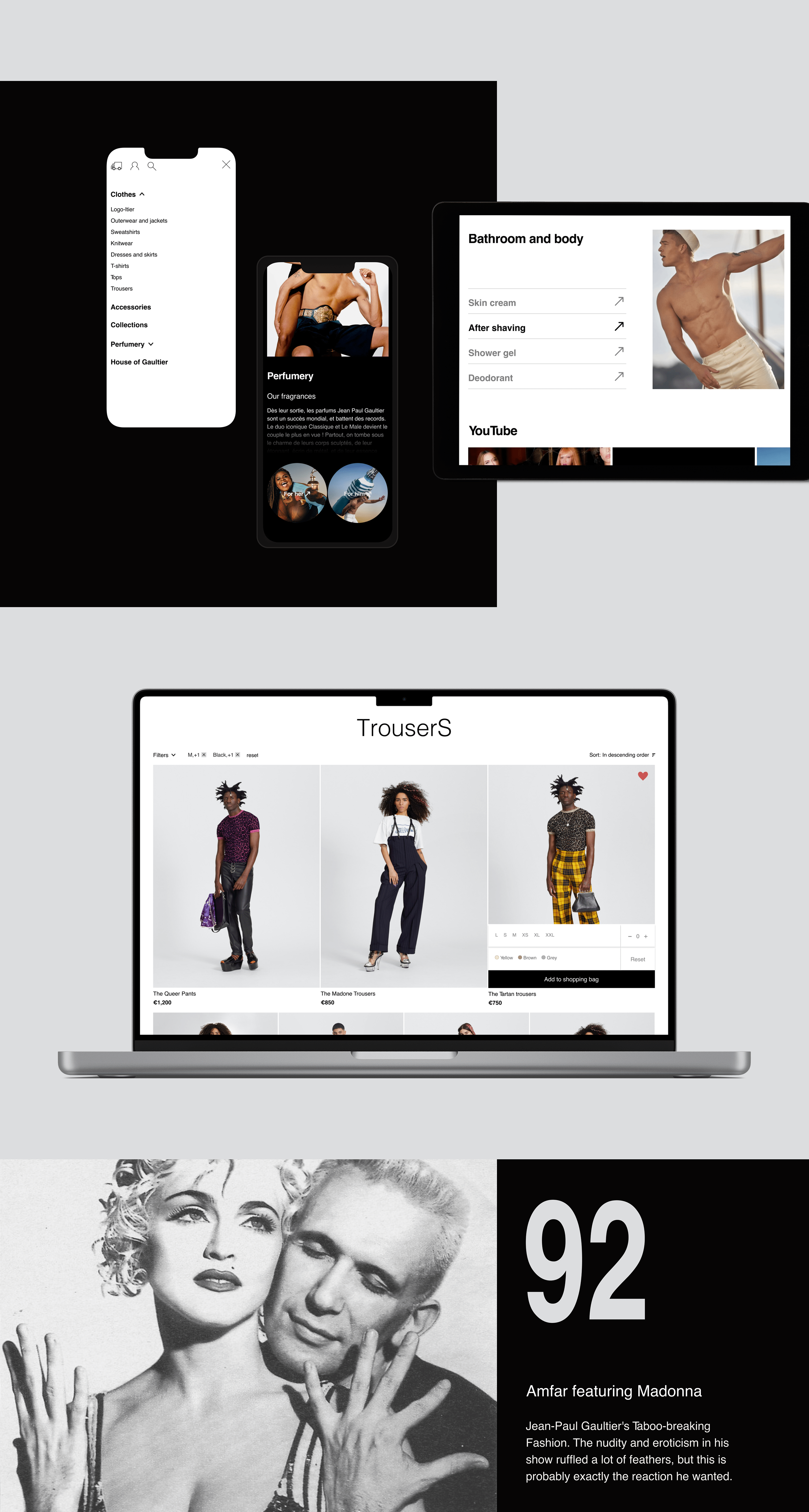 Redesign of the Jean Paul Gaultier online store UI/UX — Изображение №3 — Интерфейсы, Графика на Dprofile