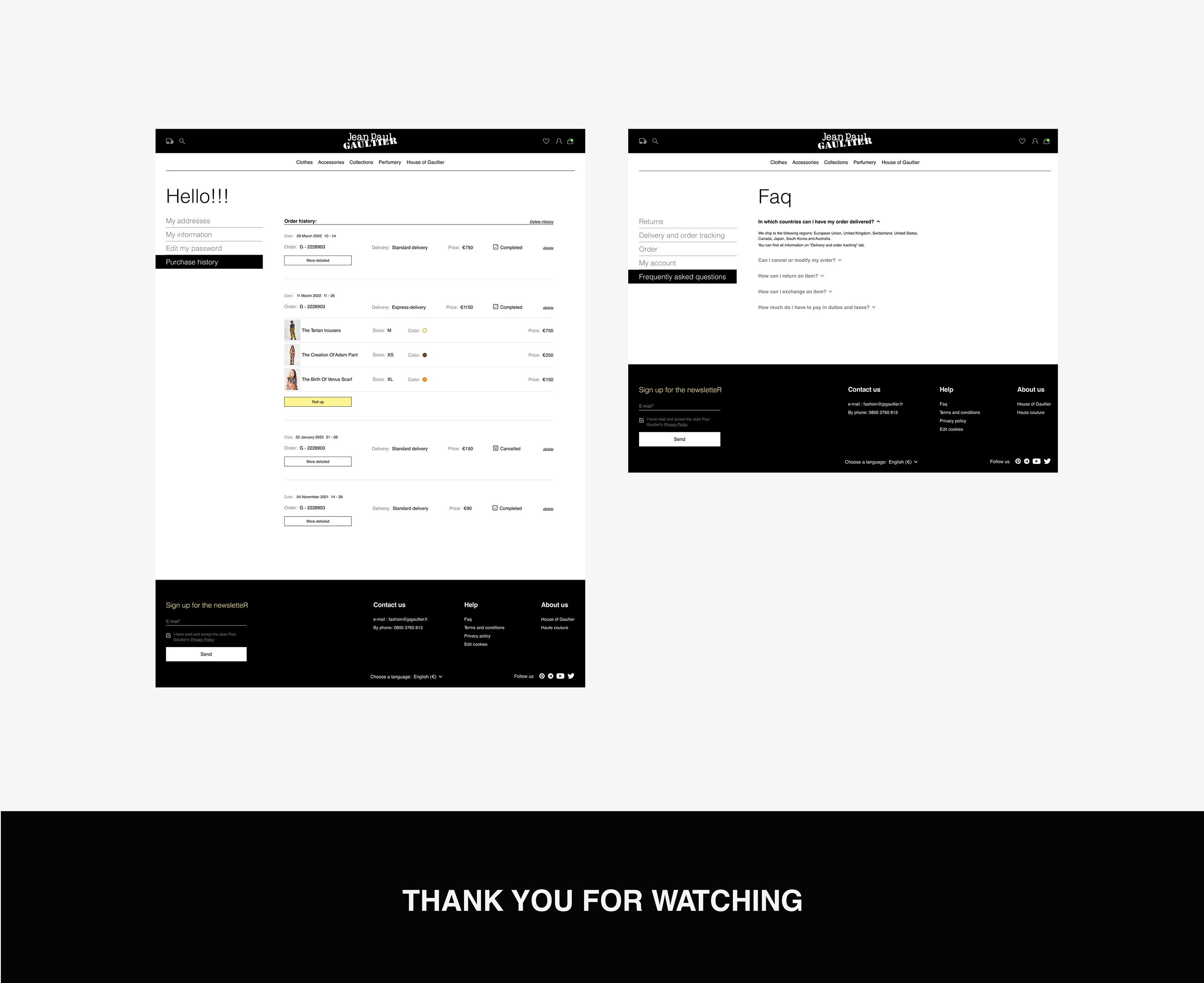 Redesign of the Jean Paul Gaultier online store UI/UX — Изображение №8 — Интерфейсы, Графика на Dprofile