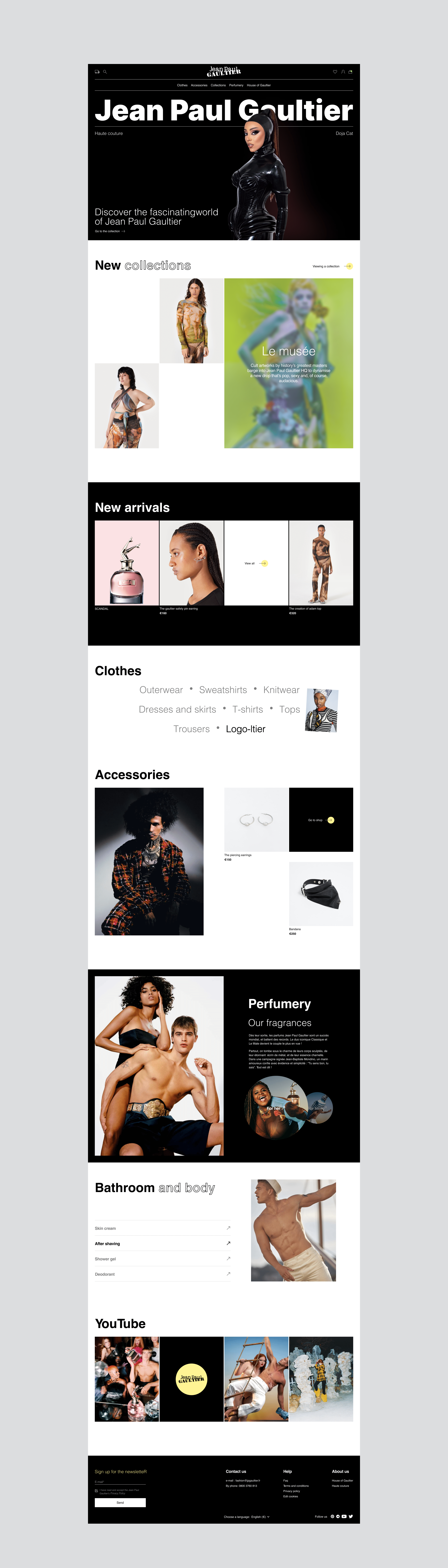 Redesign of the Jean Paul Gaultier online store UI/UX — Изображение №2 — Интерфейсы, Графика на Dprofile