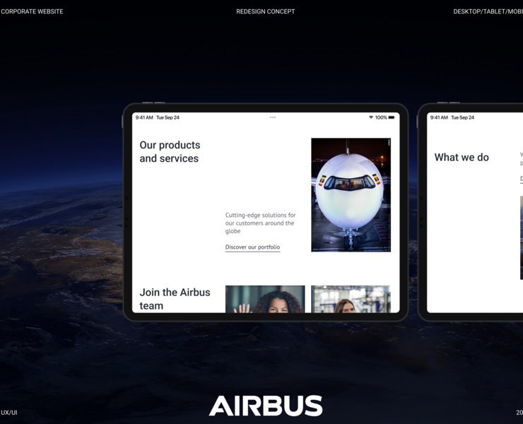 Redesign of the Airbus corporate website — Интерфейсы, Анимация на Dprofile