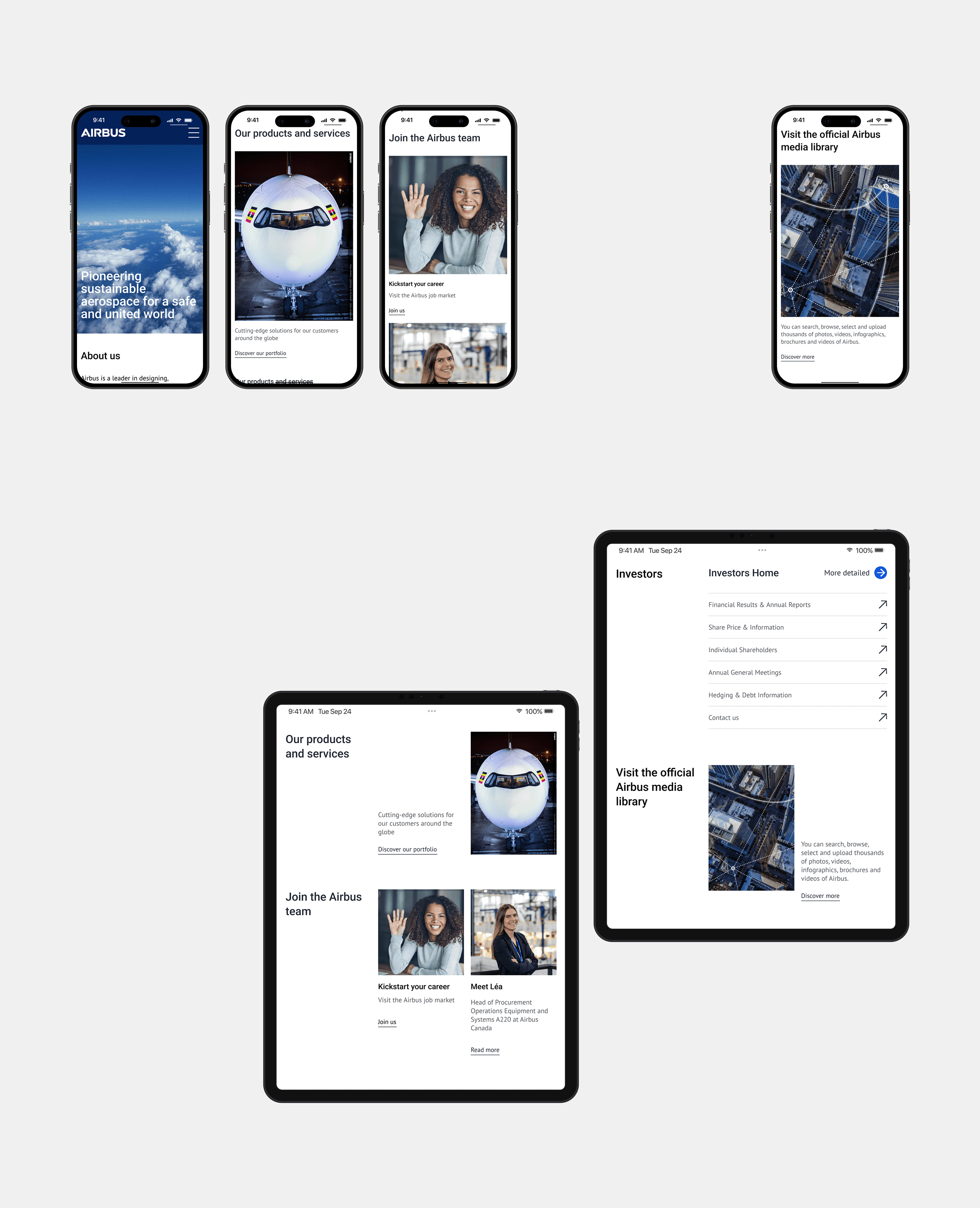 Redesign of the Airbus corporate website — Изображение №2 — Интерфейсы, Анимация на Dprofile