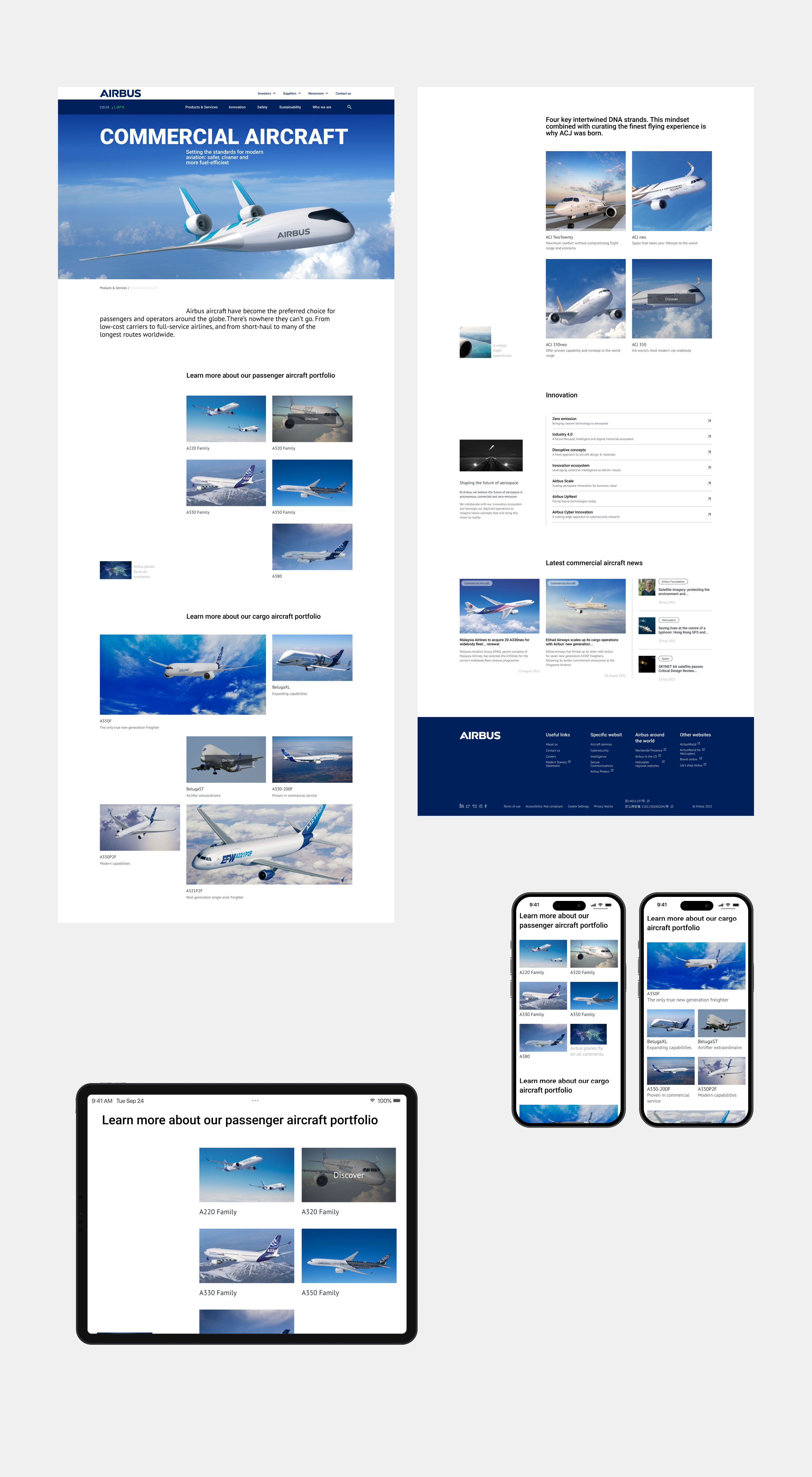 Redesign of the Airbus corporate website — Изображение №4 — Интерфейсы, Анимация на Dprofile