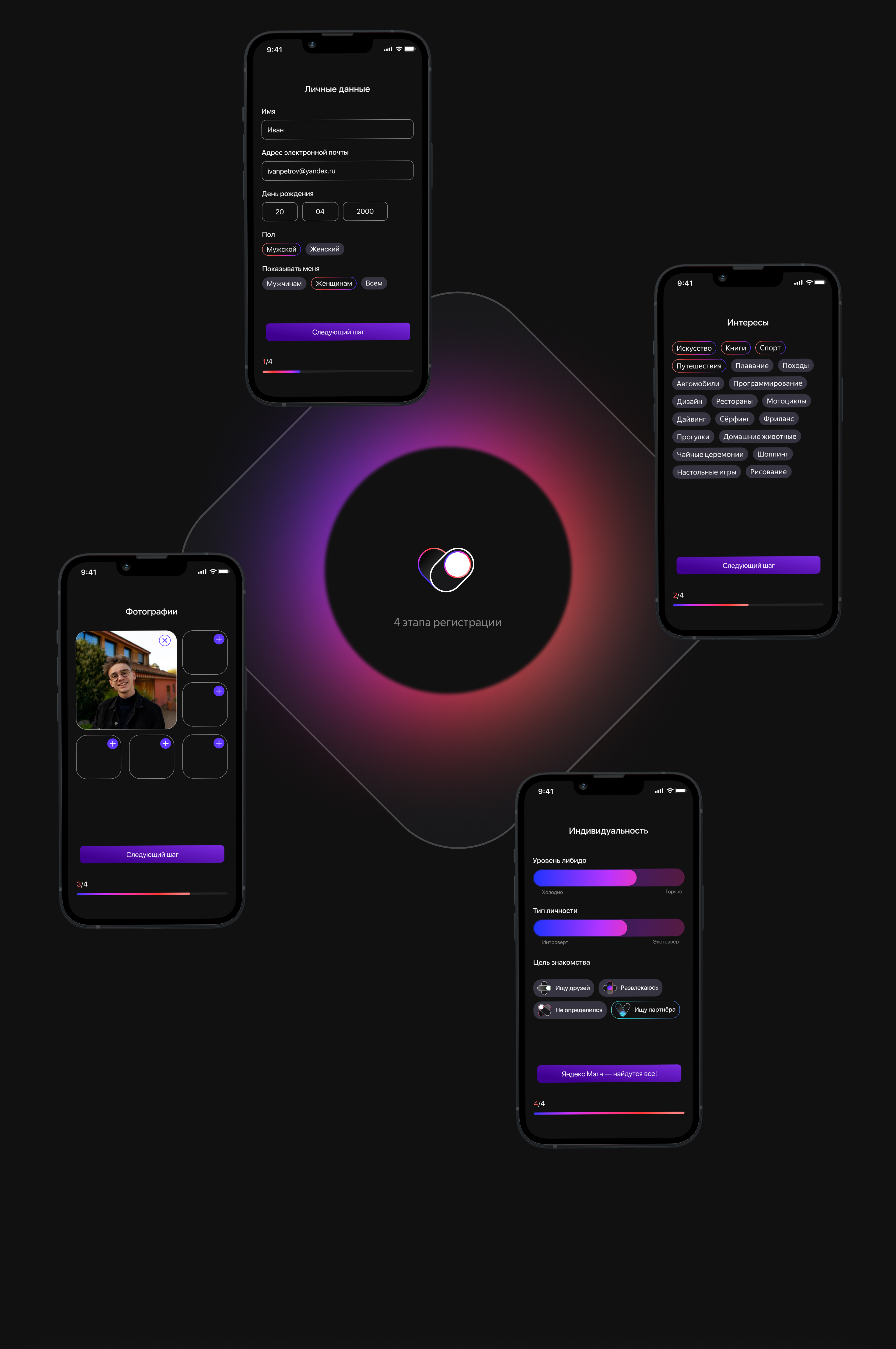 Яндекс Мэтч | Сервис для знакомств | UX/UI — Изображение №8 — Интерфейсы на Dprofile