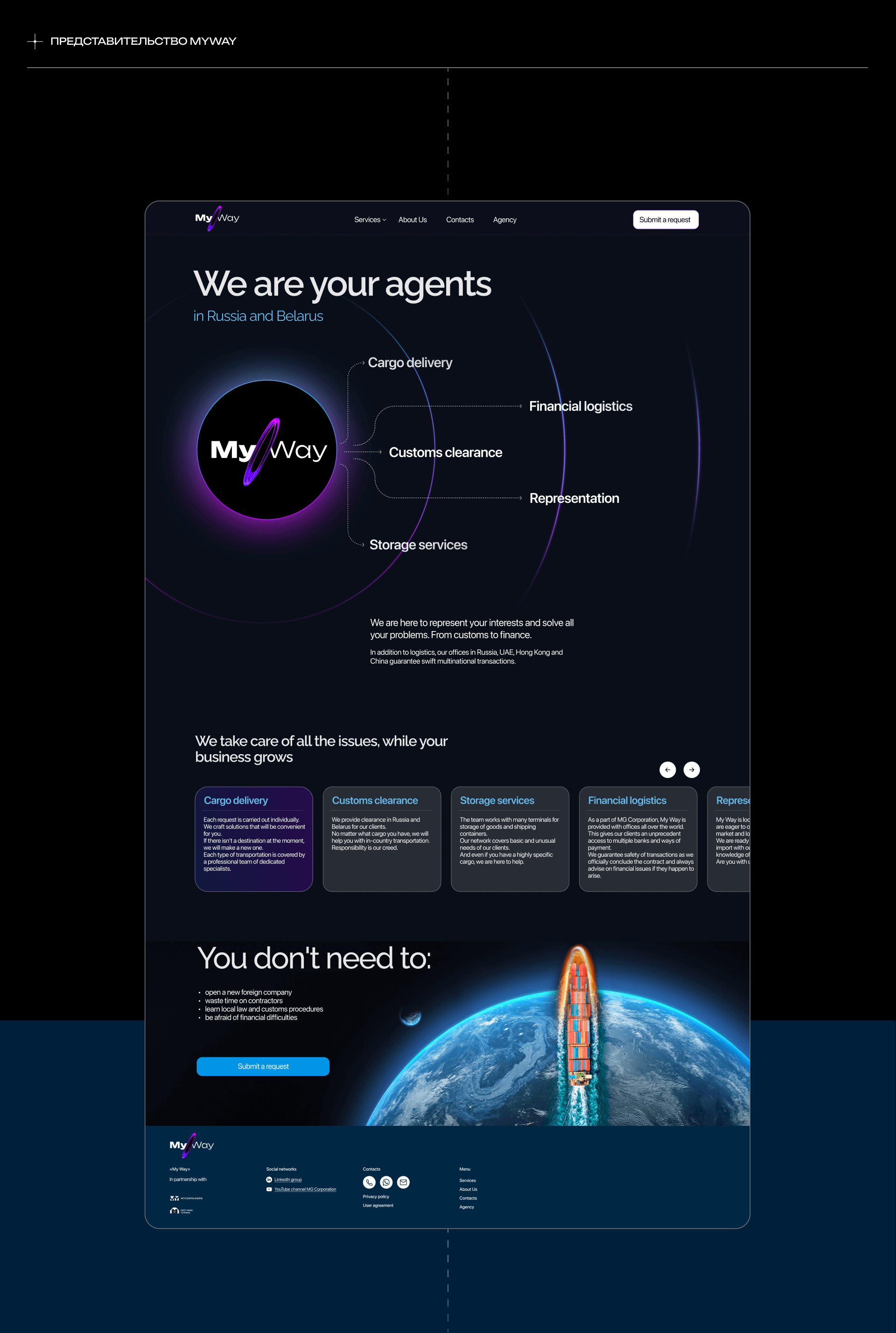 MyWay | Веб-сайт | Логистическая компания — Изображение №10 — Интерфейсы, Графика на Dprofile