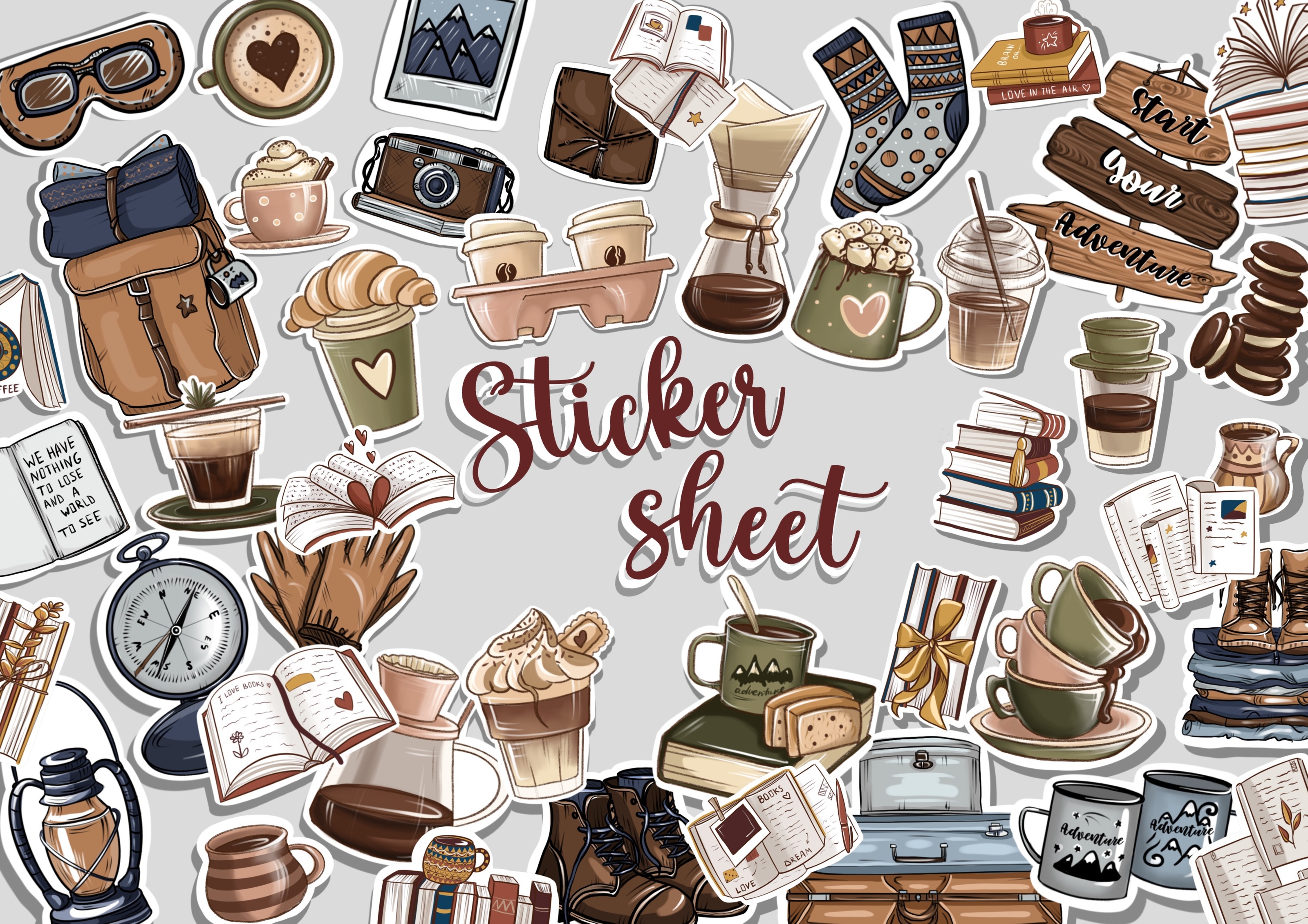 Funny sticker sheet — Изображение №1 — Иллюстрация на Dprofile