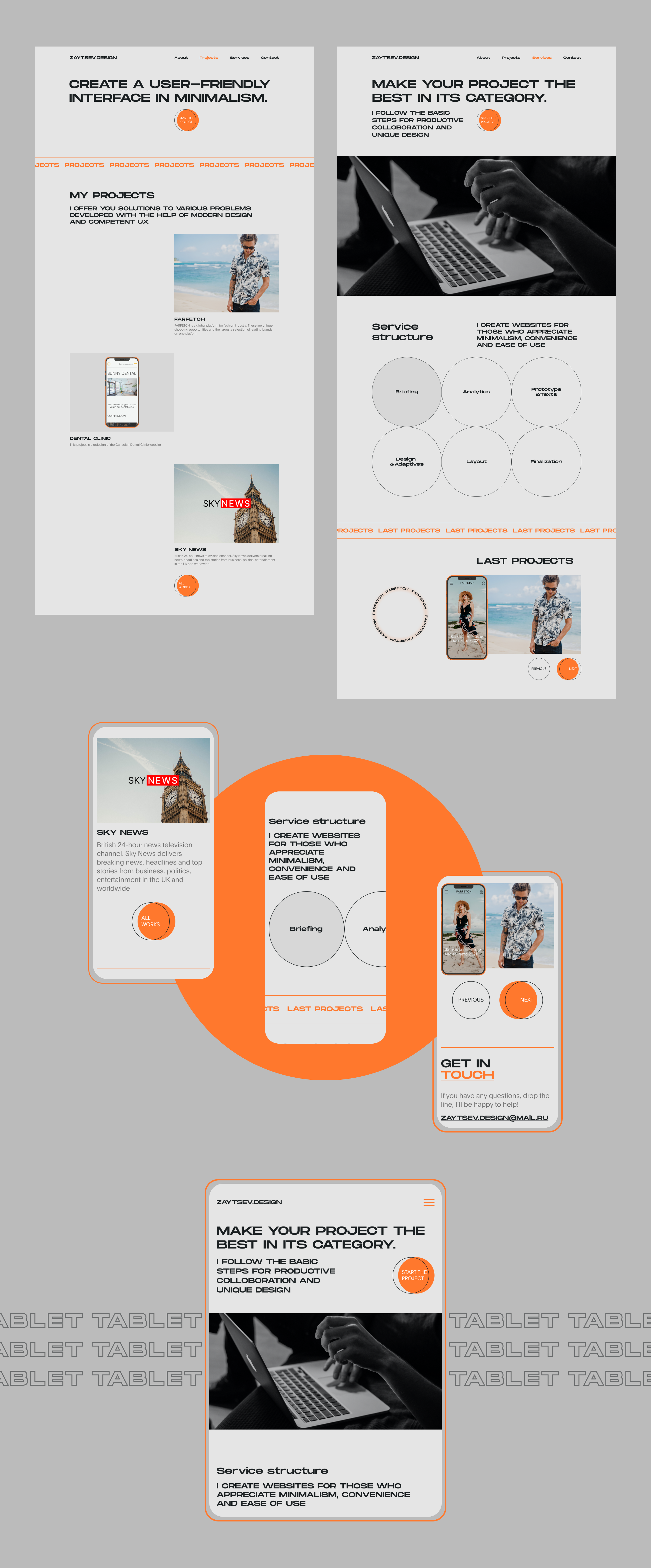UX/UI DESIGNER | PORTFOLIO WEBSITE — Изображение №4 — Интерфейсы на Dprofile