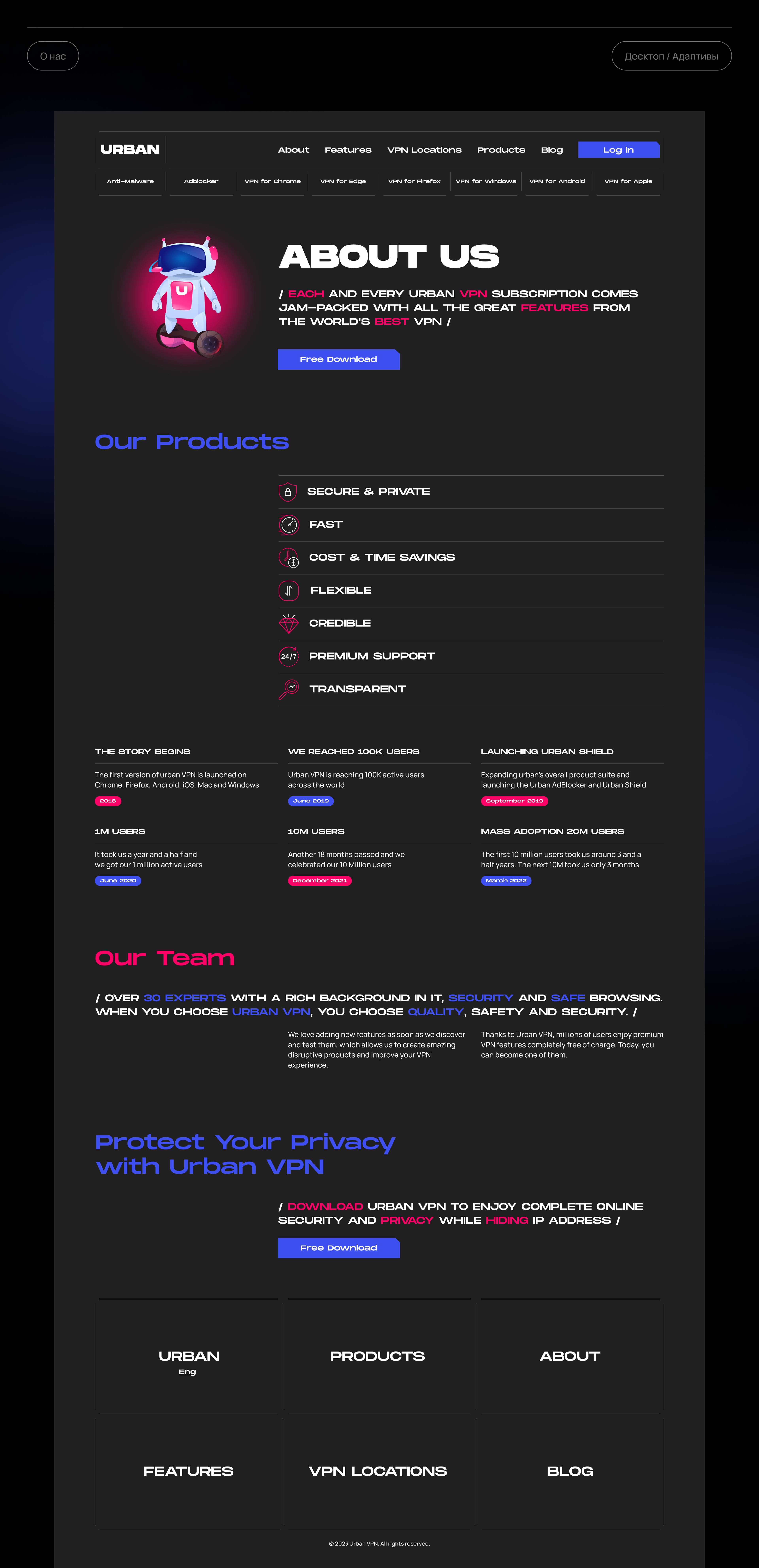 URBAN VPN | CONCEPT REDESIGN — Изображение №3 — Интерфейсы, Брендинг на Dprofile