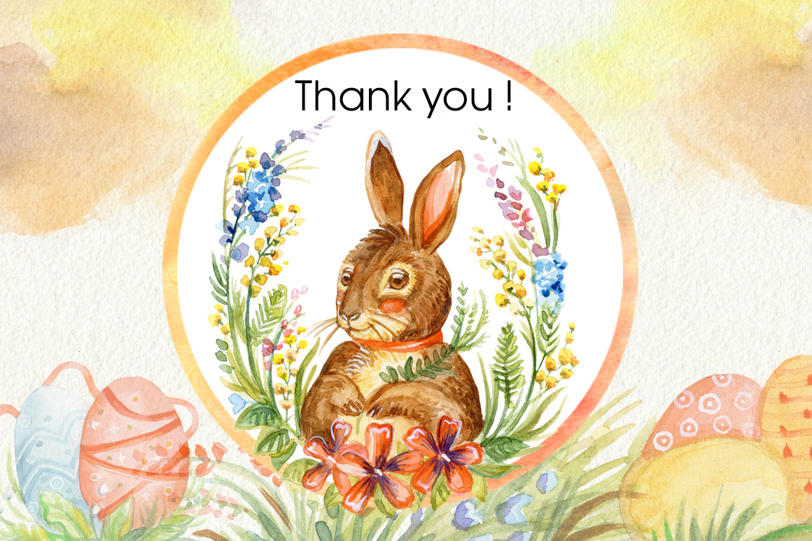 Happy Easter watercolor set — Изображение №7 — Иллюстрация, Графика на Dprofile
